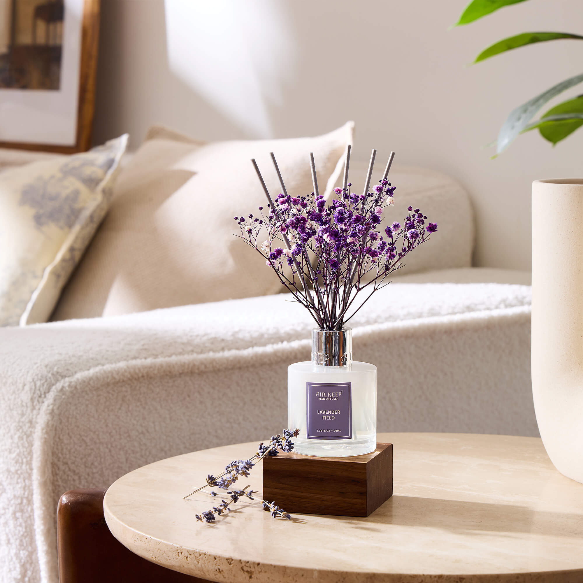 Airkeep Lavender Field Reed Diffuser Set