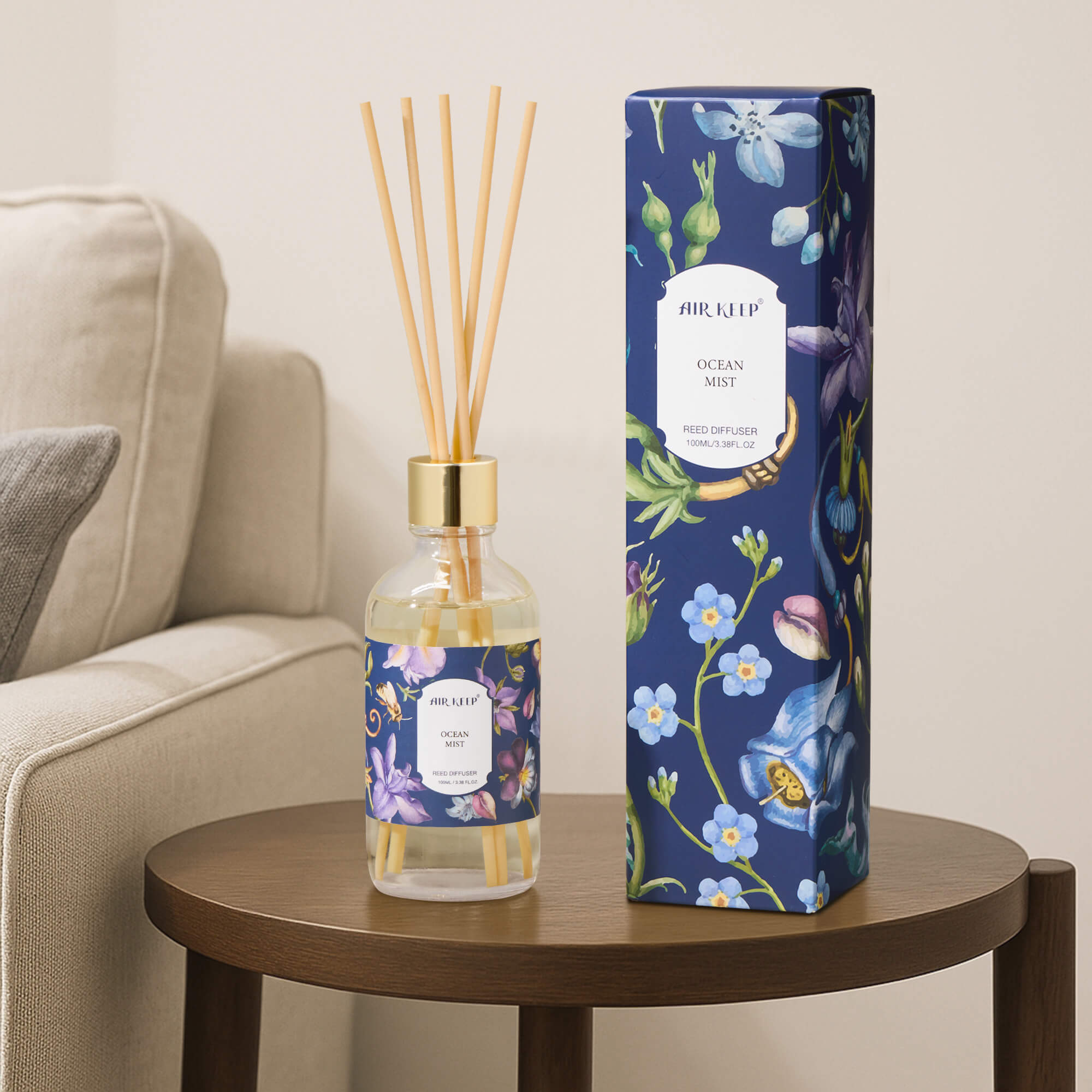 Airkeep Ocean Mist Reed Diffuser Oil Set