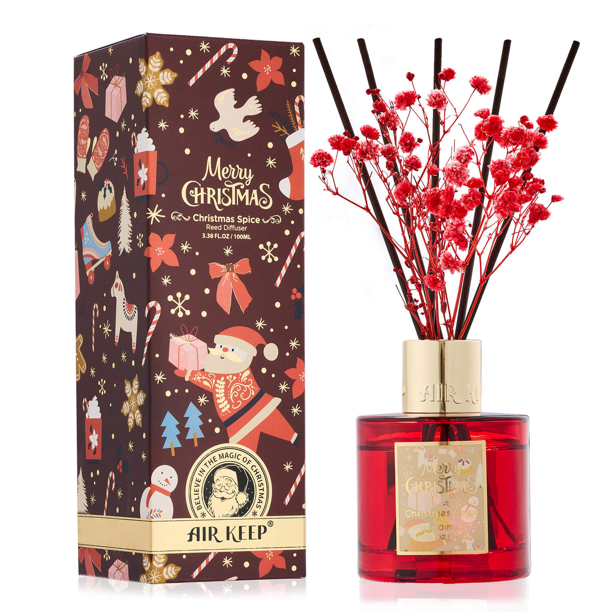 Airkeep Christmas Spice Christmas Floral 100ml Reed Diffuser
