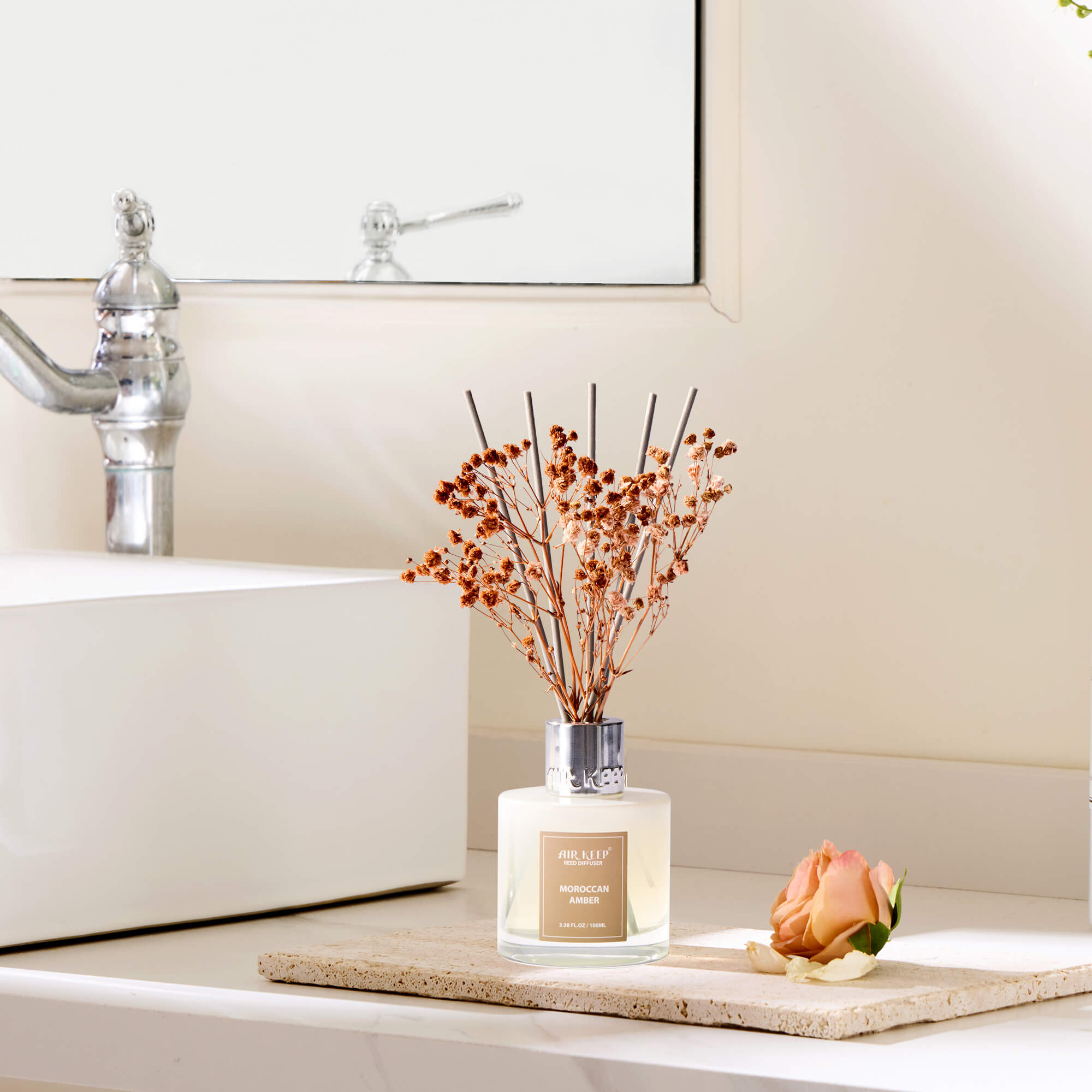 Airkeep Moroccan Amber Reed Diffuser Set