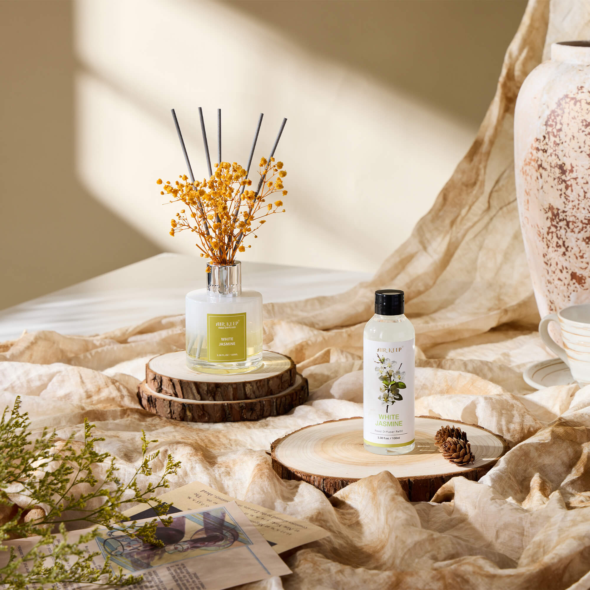 Airkeep White Jasmine Reed Diffuser Oil Refill