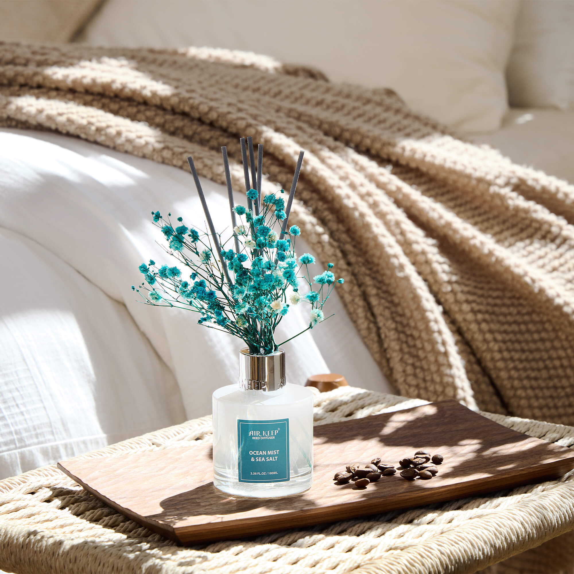 Airkeep Ocean Mist&Sea Salt Reed Diffuser Set