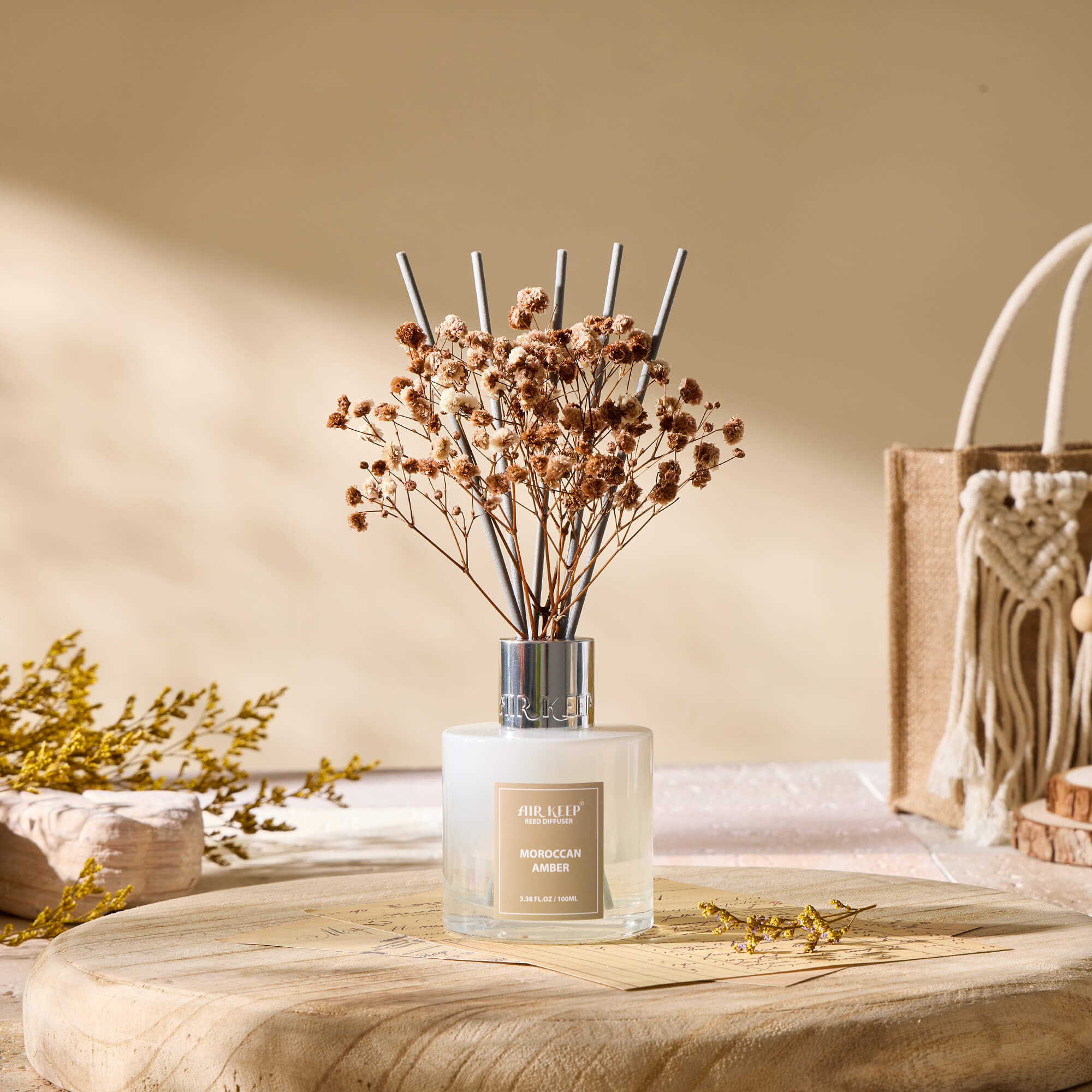 Airkeep Moroccan Amber Reed Diffuser Set