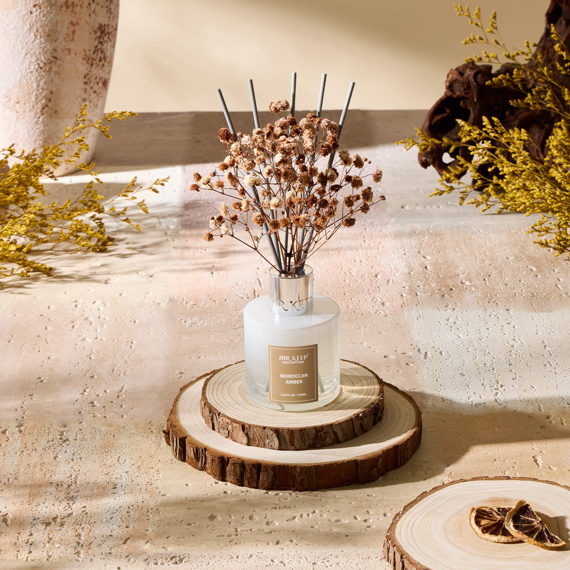 Airkeep Moroccan Amber Reed Diffuser Set