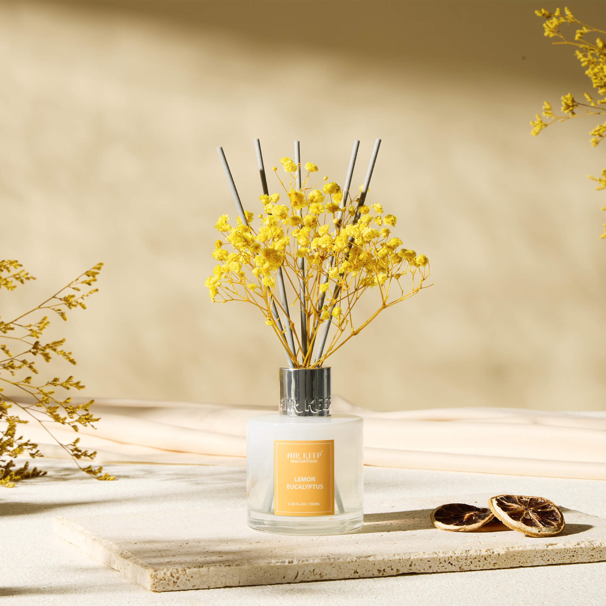 Airkeep Lemon Eucalyptus Reed Diffuser Set