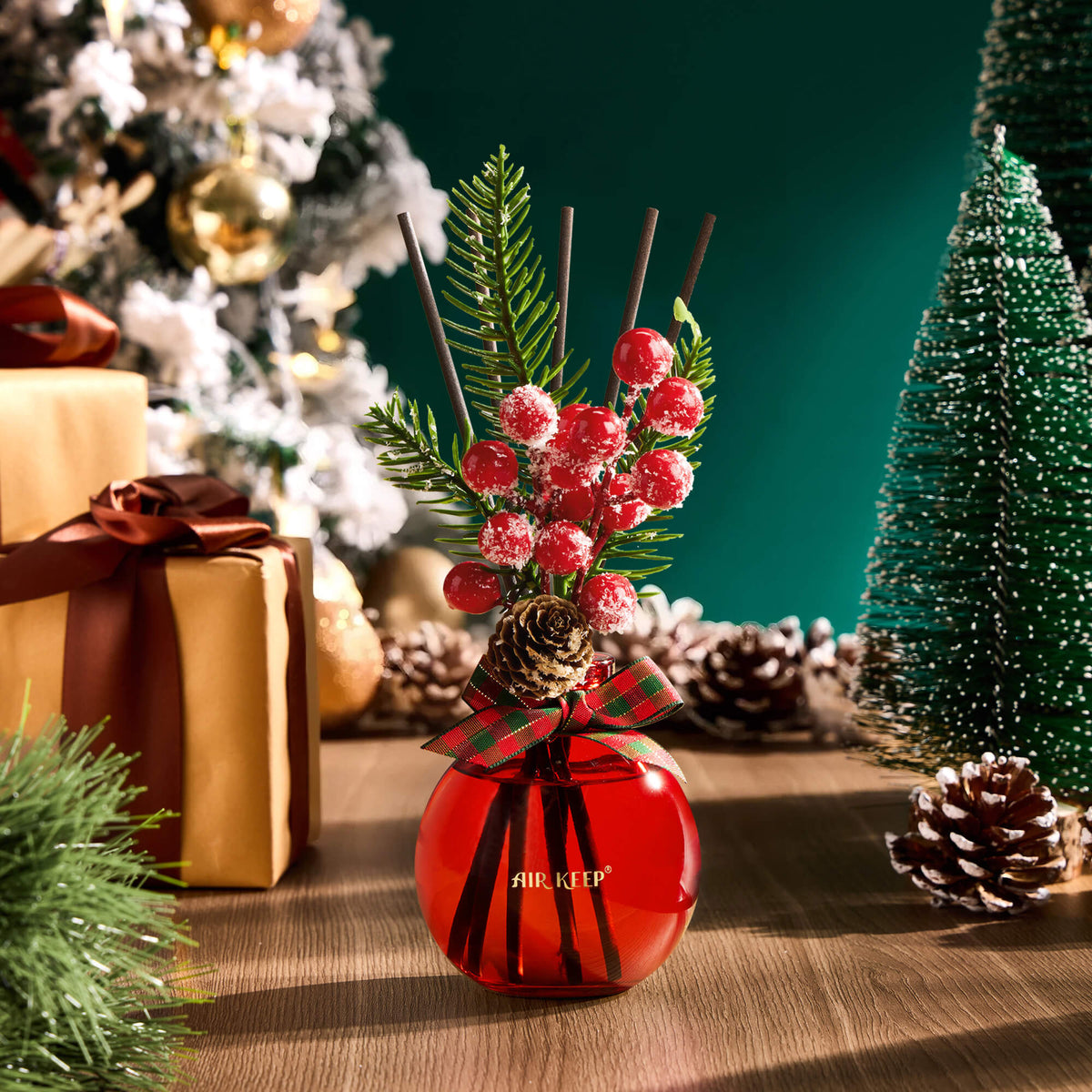 Airkeep Christmas Spice Christmas Round Bottle 150ml Reed Diffuser
