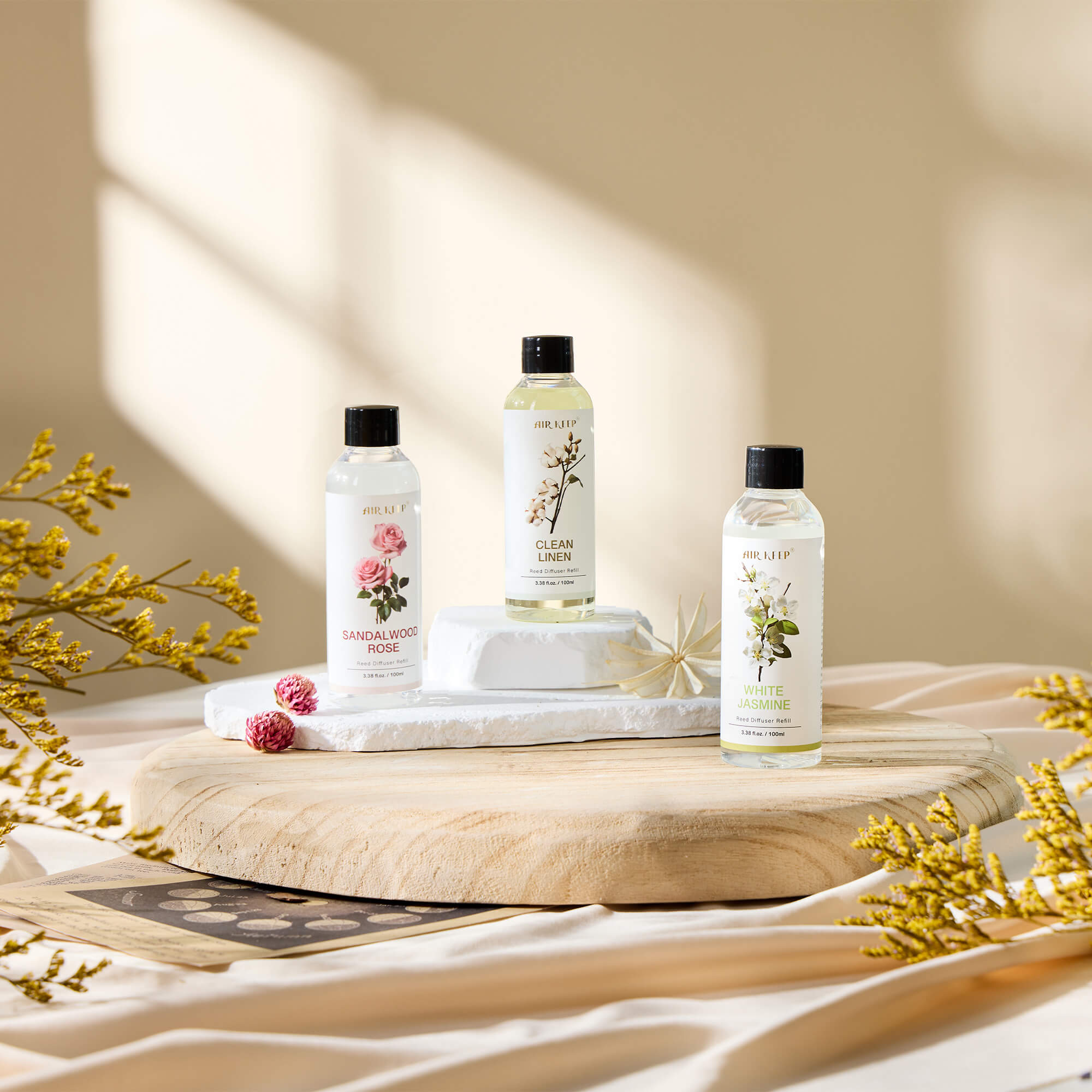 Airkeep Sandalwood Rose Reed Diffuser Oil Refill