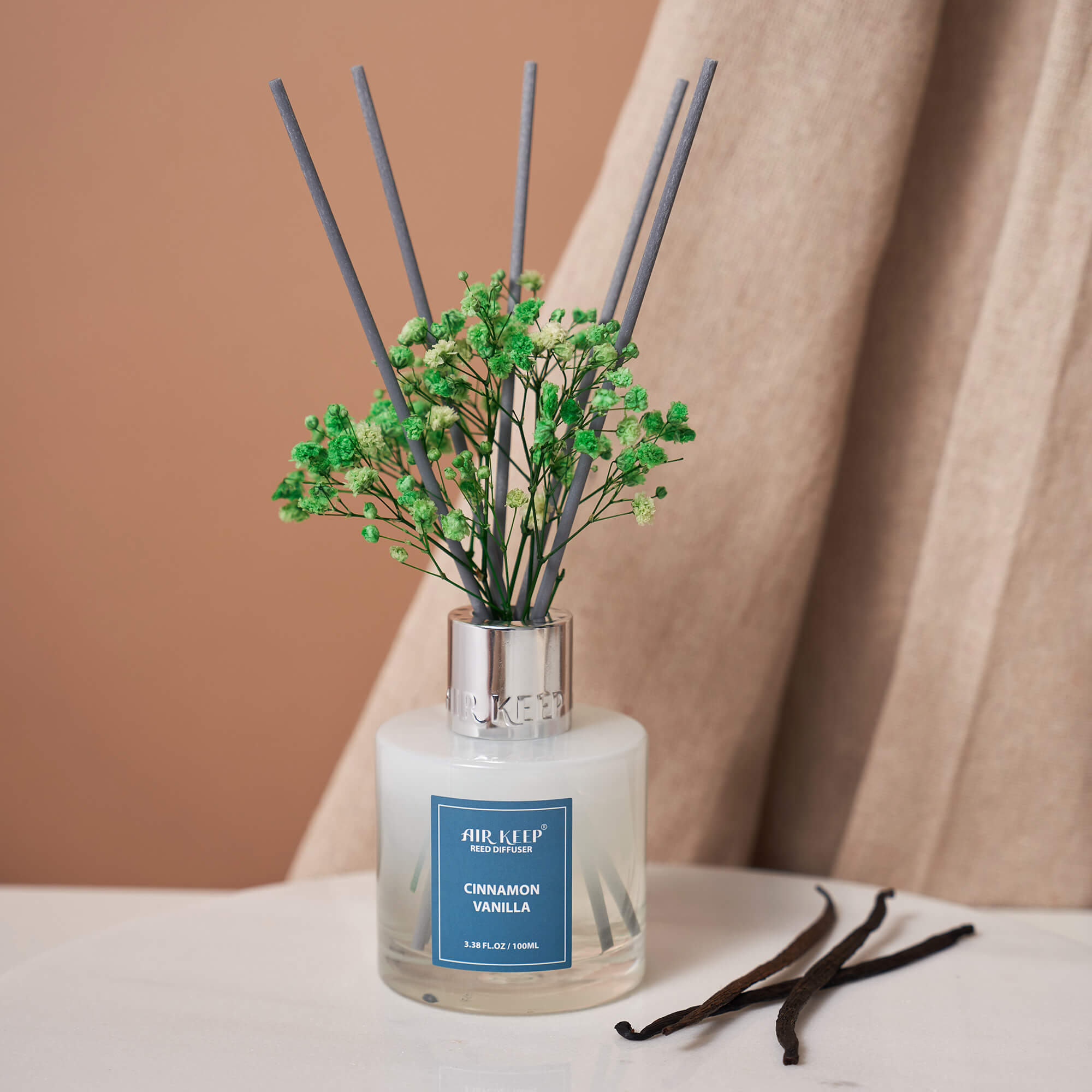 Airkeep Cinnamon Vanilla Reed Diffuser Set