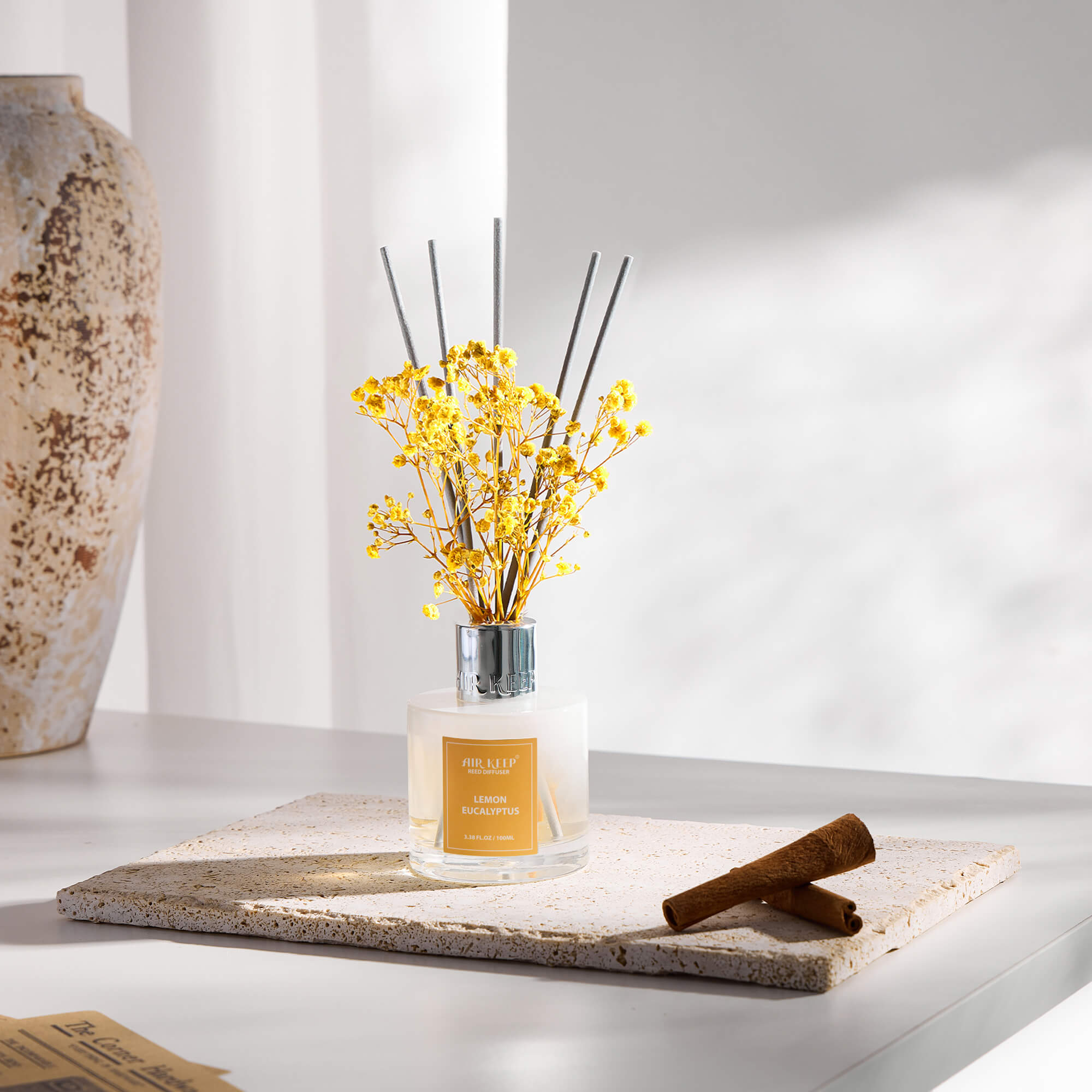 Airkeep Lemon Eucalyptus Reed Diffuser Set