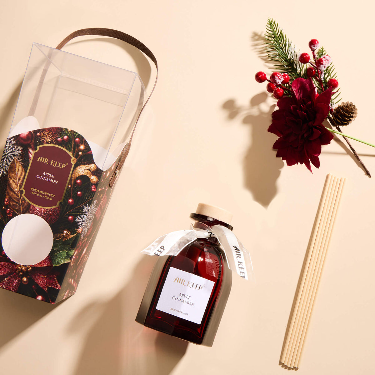 Airkeep Apple Cinnamon Floral 120ml Reed Diffuser
