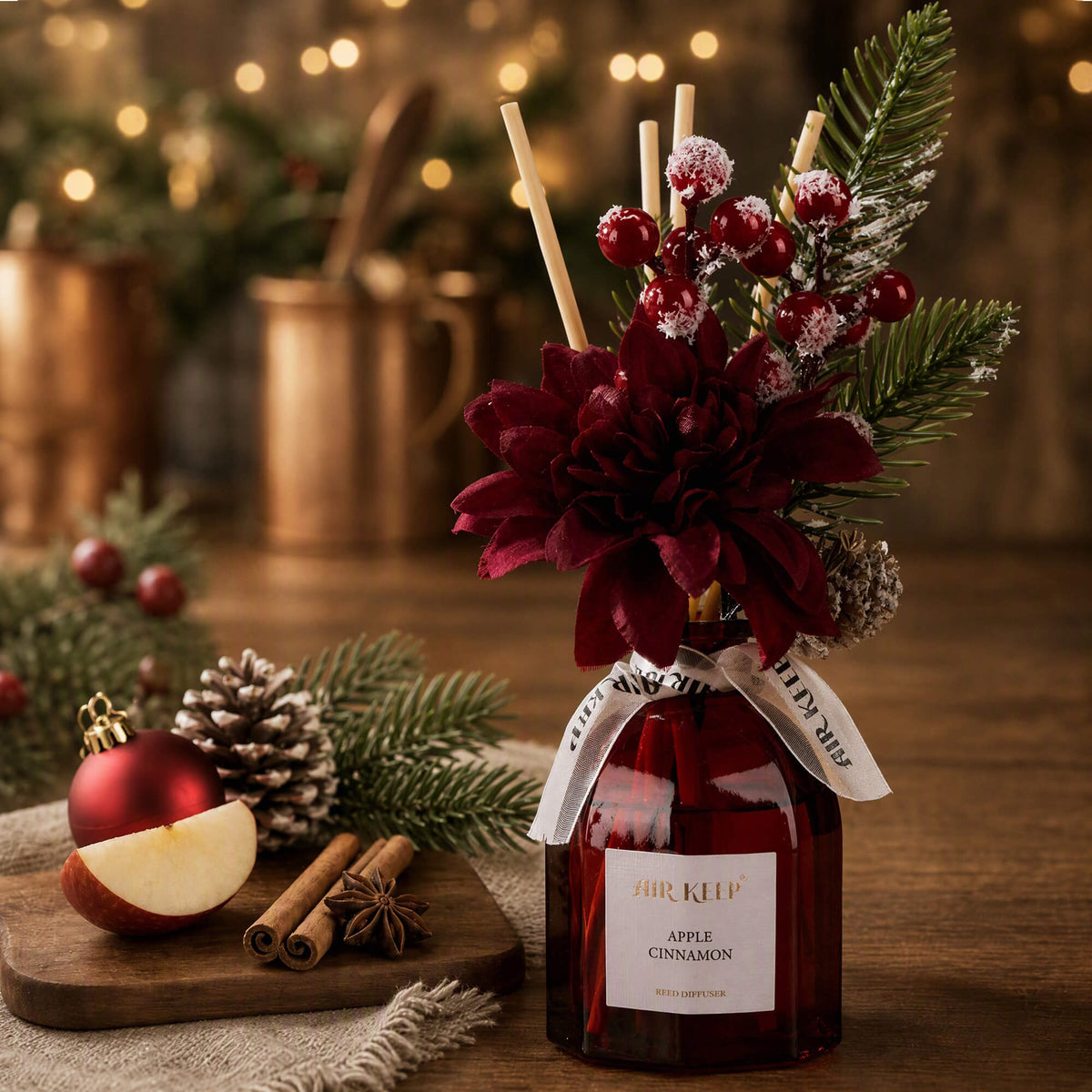 Airkeep Apple Cinnamon Floral 120ml Reed Diffuser