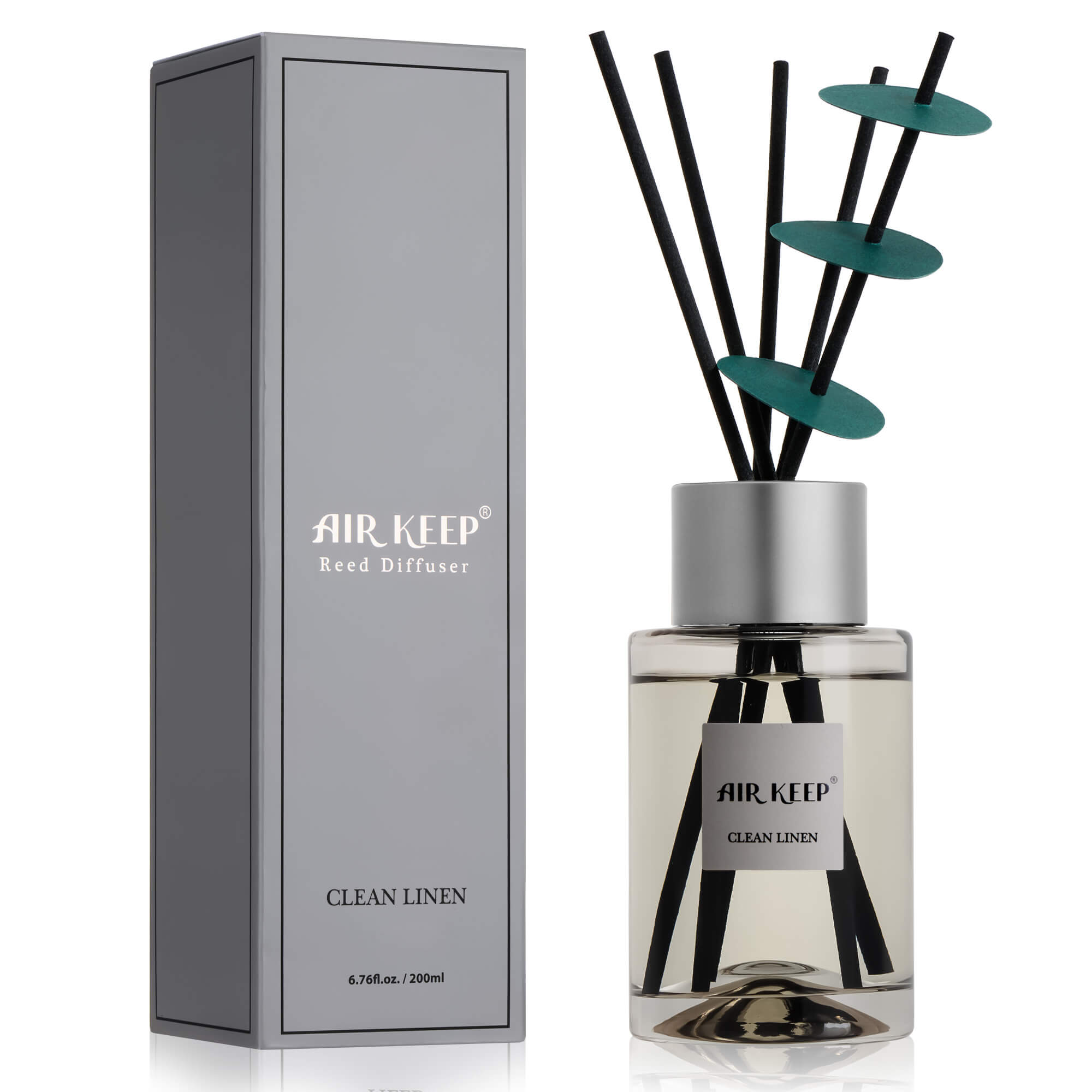 Airkeep Clean Linen Grey Reed Diffuser