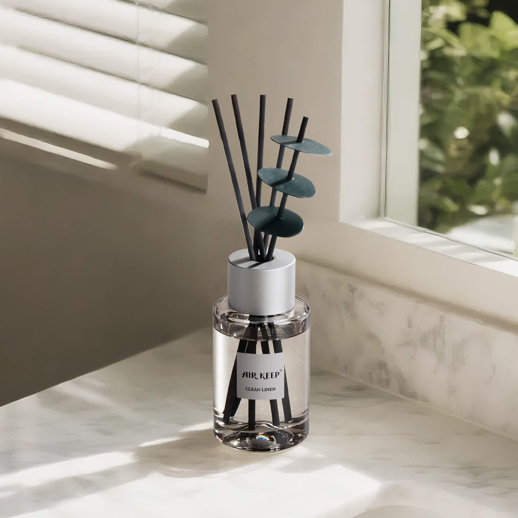 Airkeep Clean Linen Grey Reed Diffuser