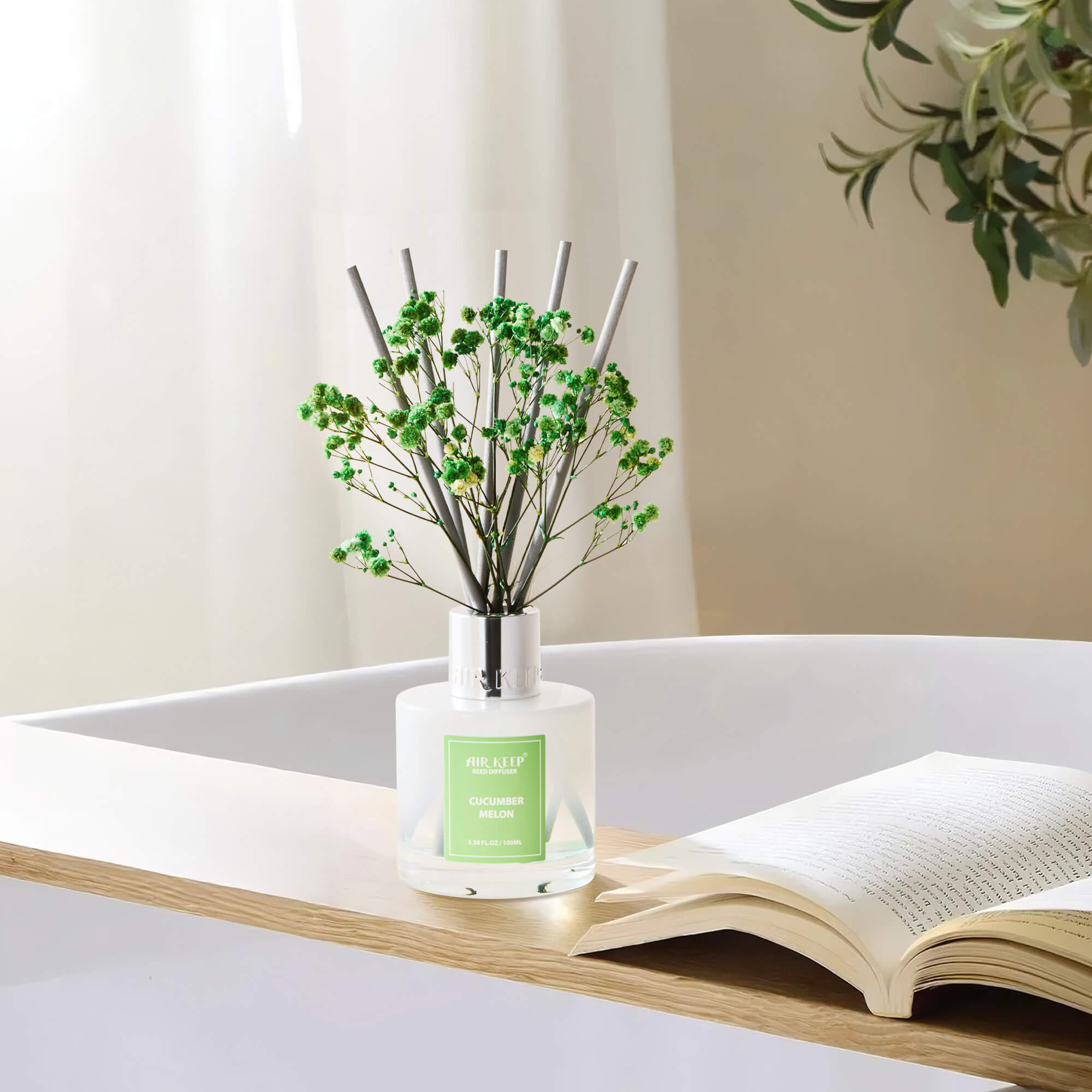 Airkeep Cucumber Melon Reed Diffuser Set