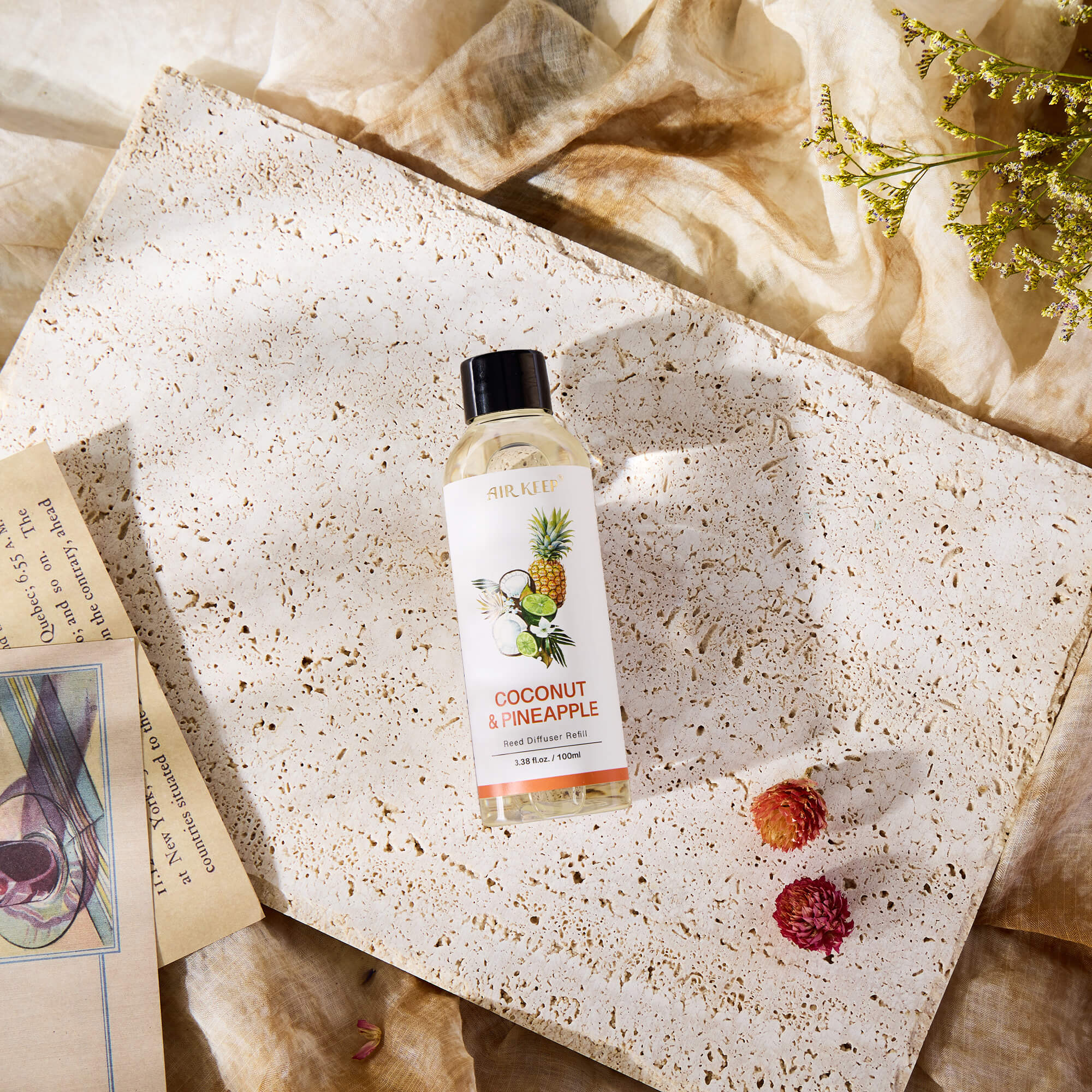 Airkeep Coconut&Pineapple Reed Diffuser Oil Refill