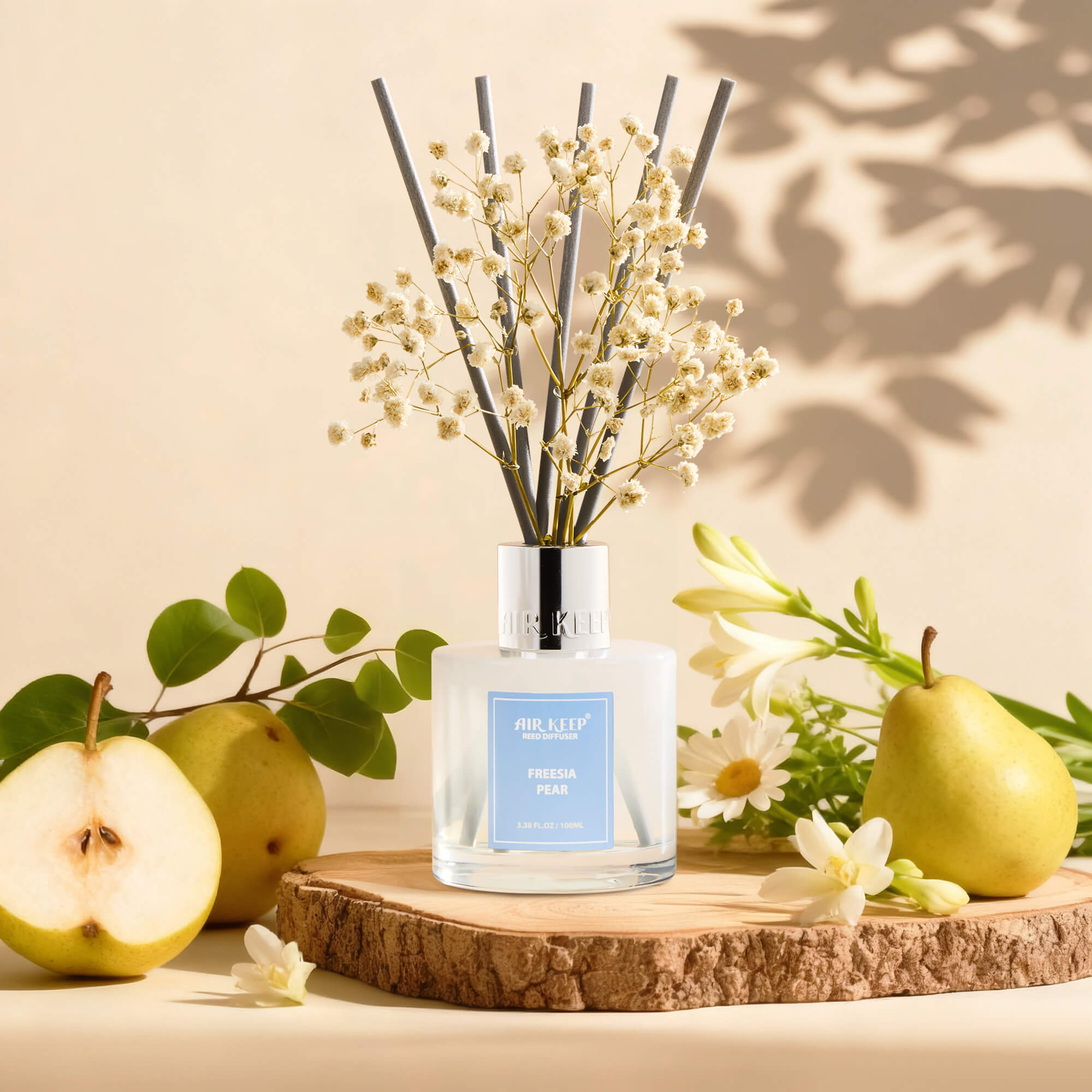Airkeep Freesia Pear Reed Diffuser Set