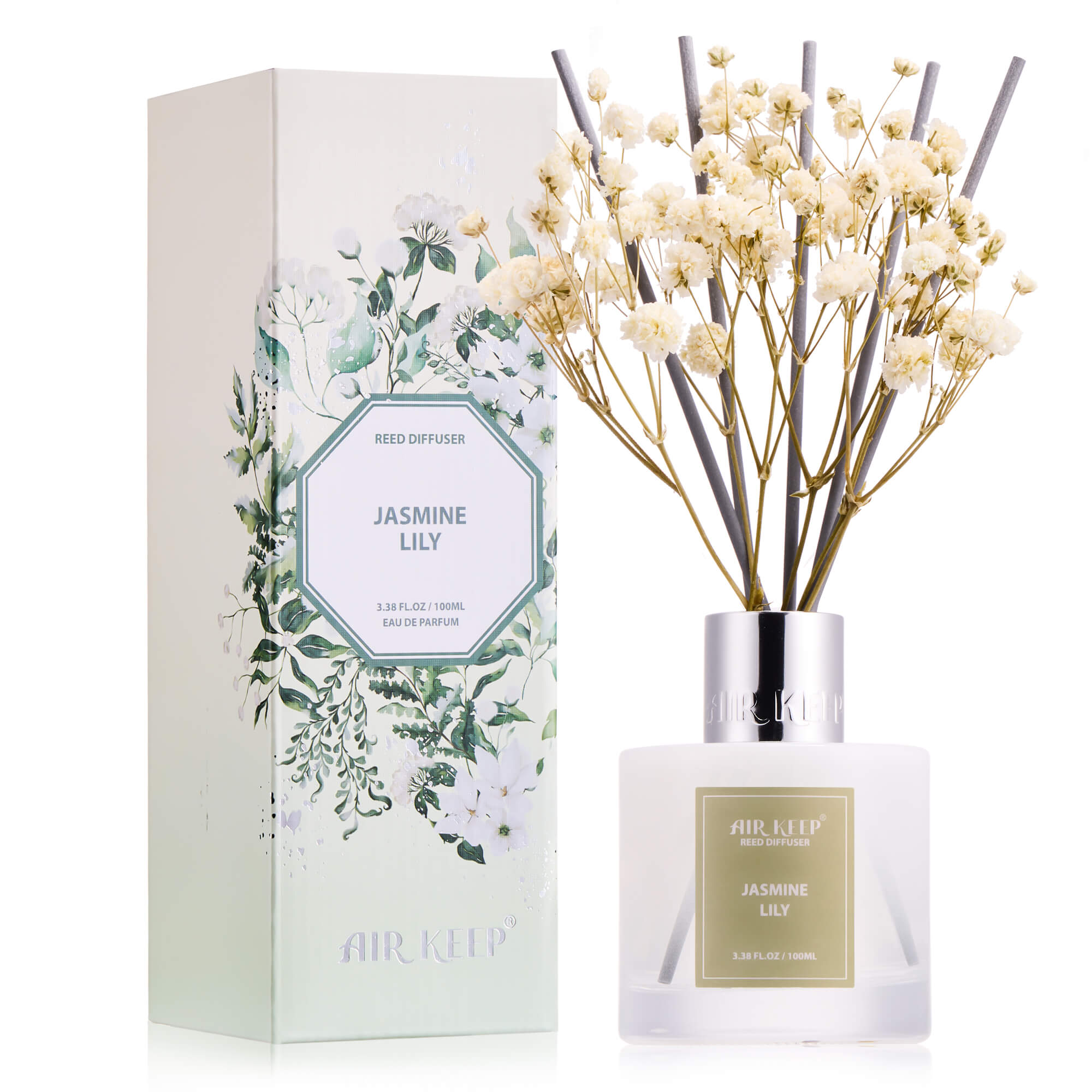 Airkeep Jasmine Lily Reed Diffuser Set