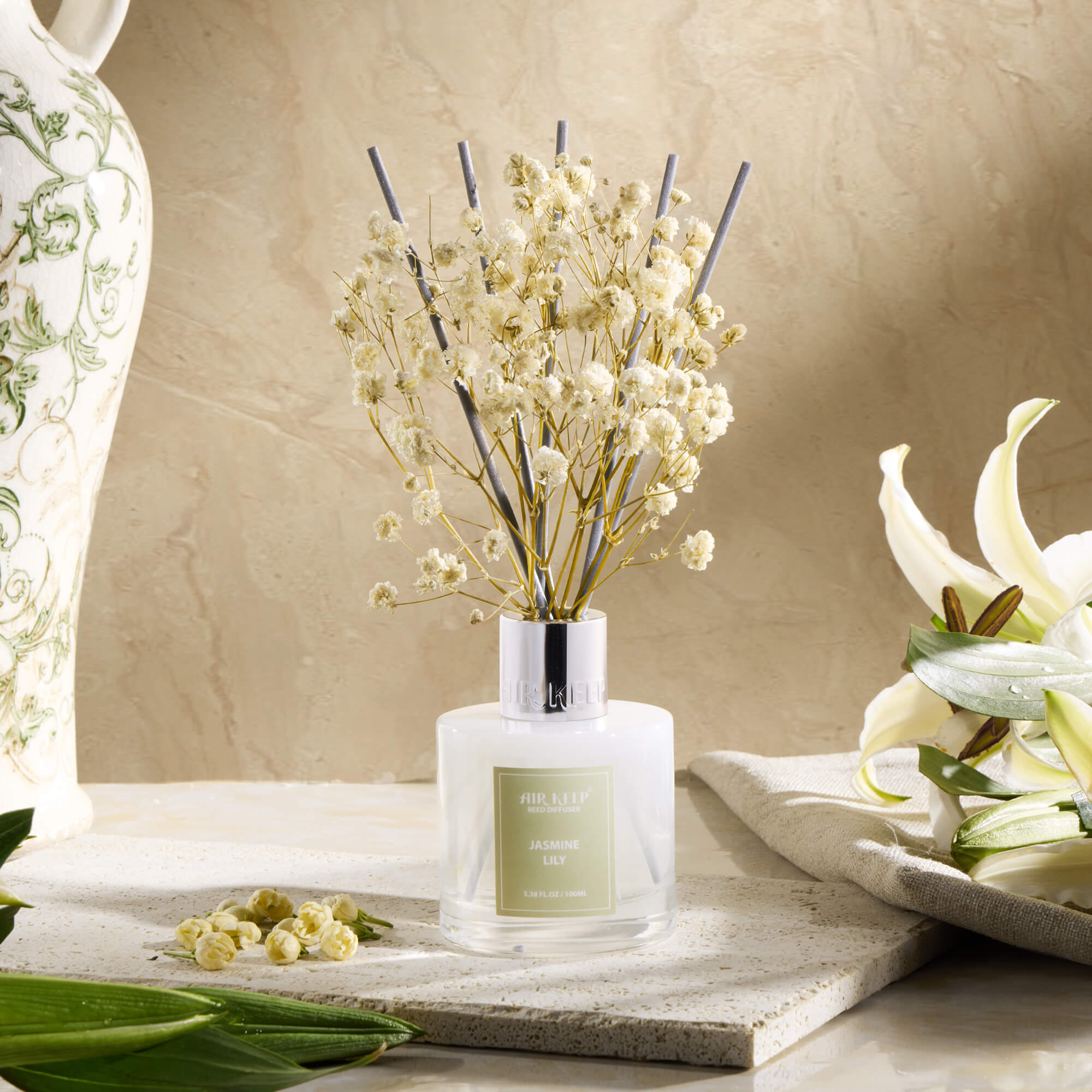 Airkeep Jasmine Lily Reed Diffuser Set