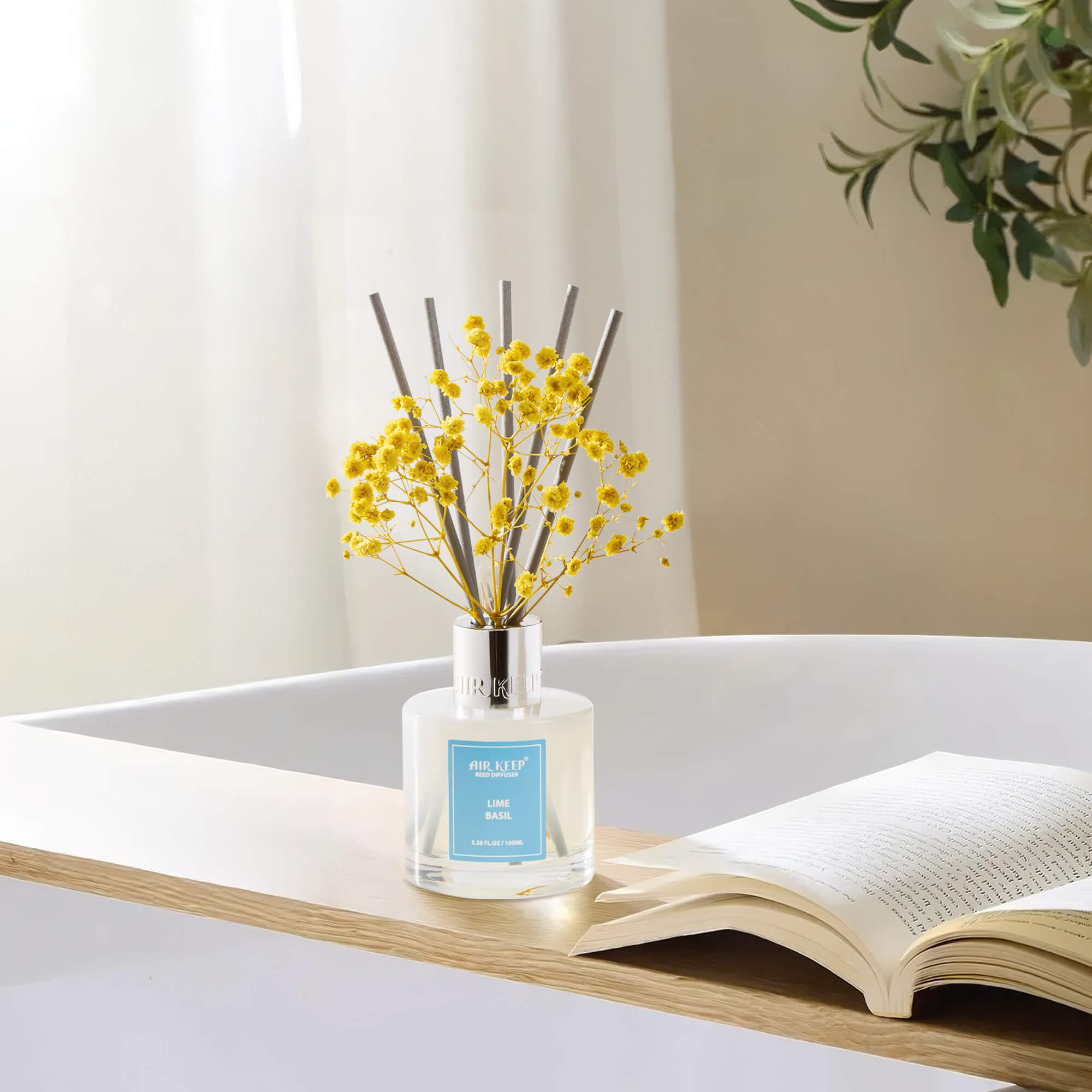 Airkeep Lime Basil Reed Diffuser Set