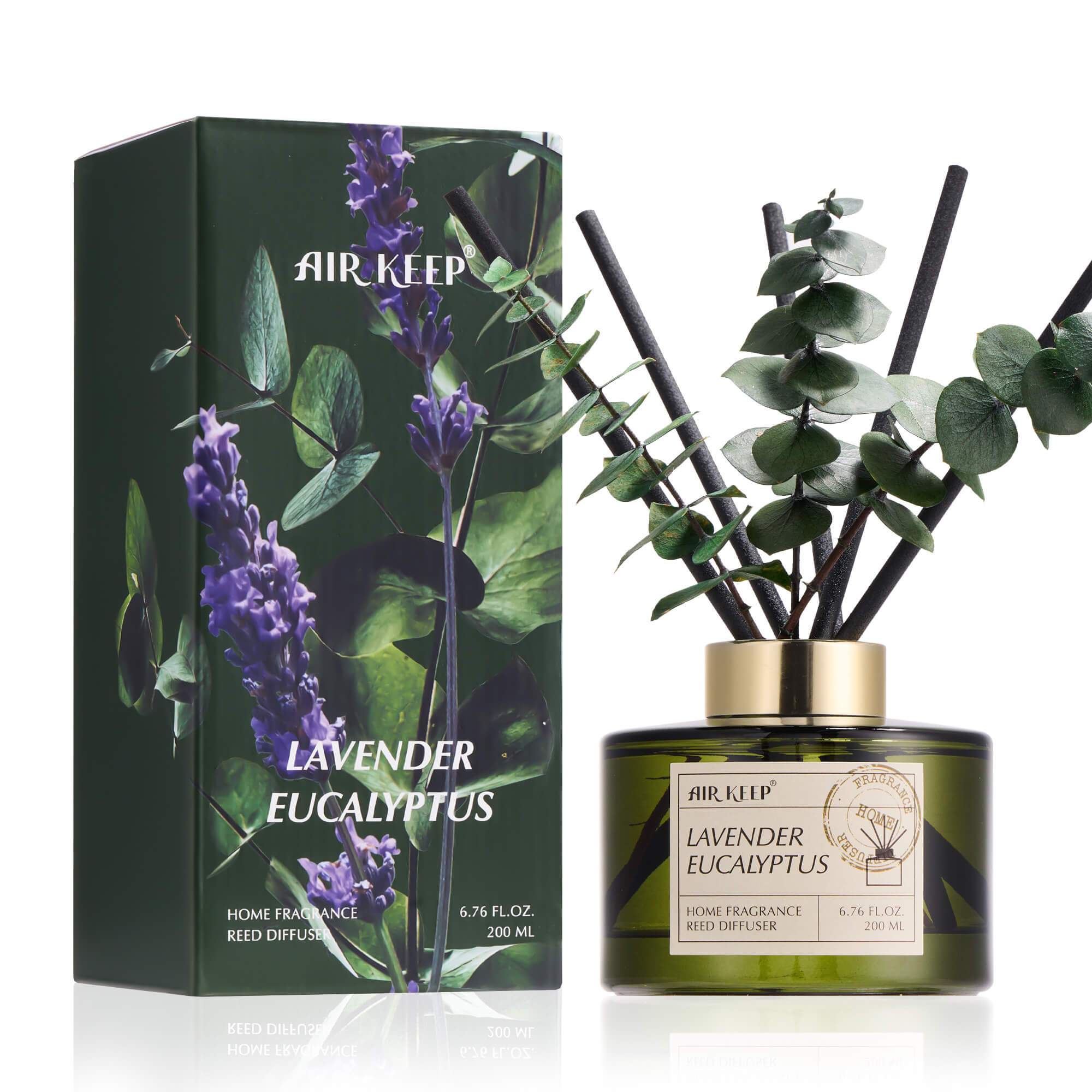 Airkeep Lavender Eucalyptus Reed Diffuser Set