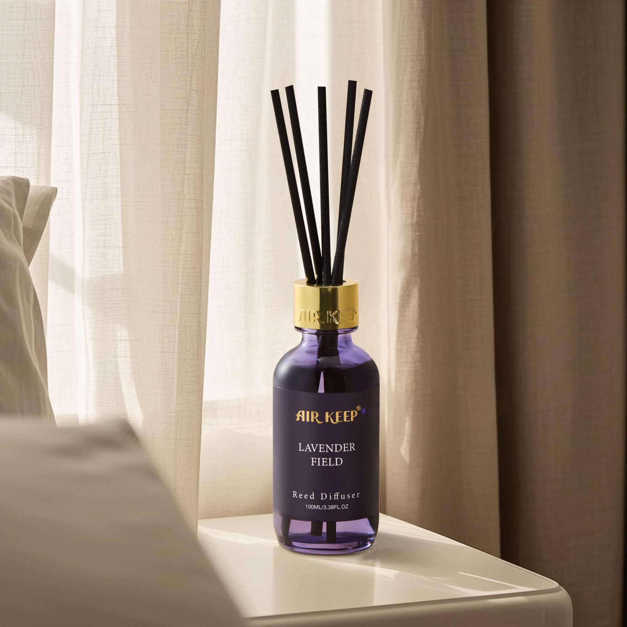 Airkeep Lavender Field Reed Diffuser Set