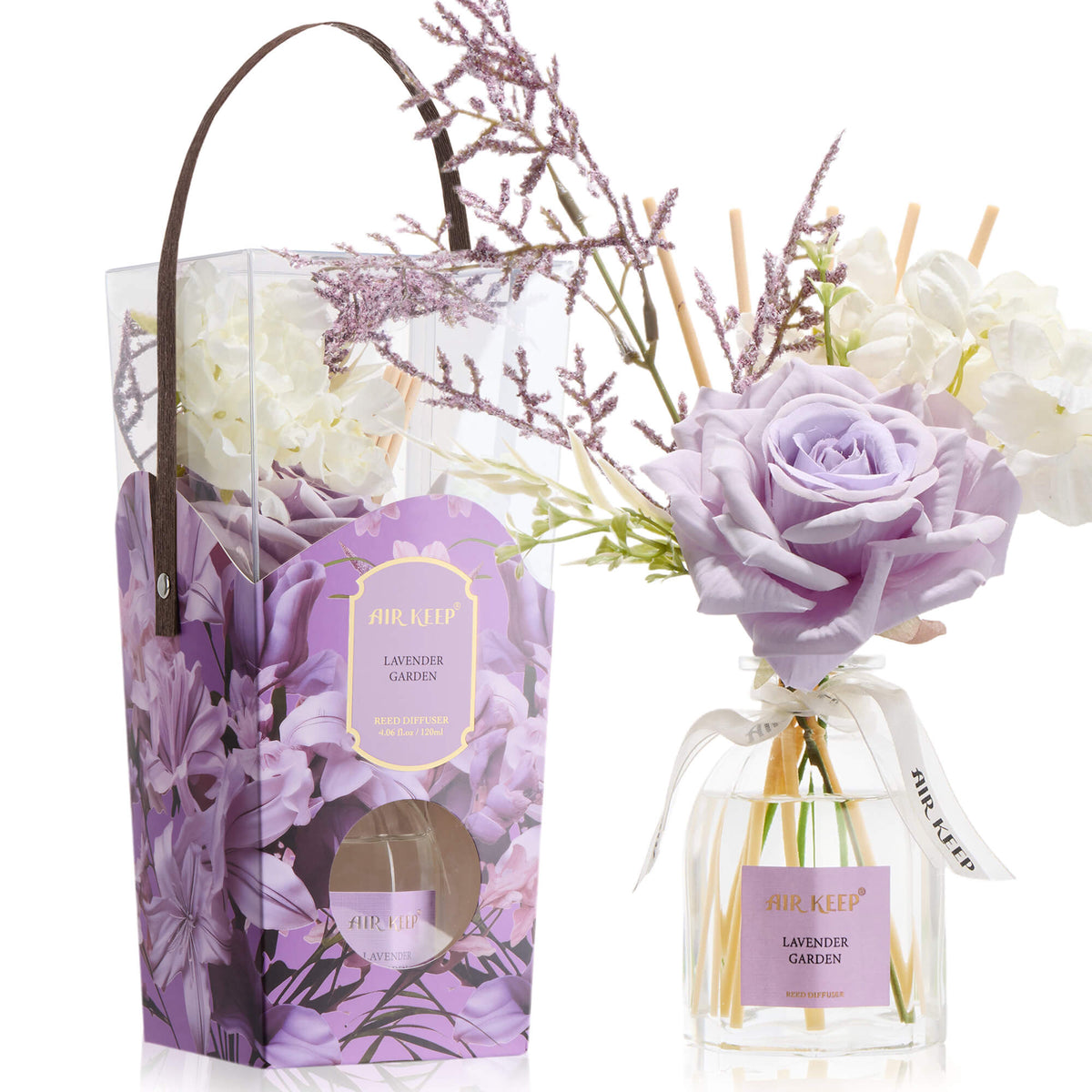 Airkeep Lavender Garden Floral 120ml Reed Diffuser