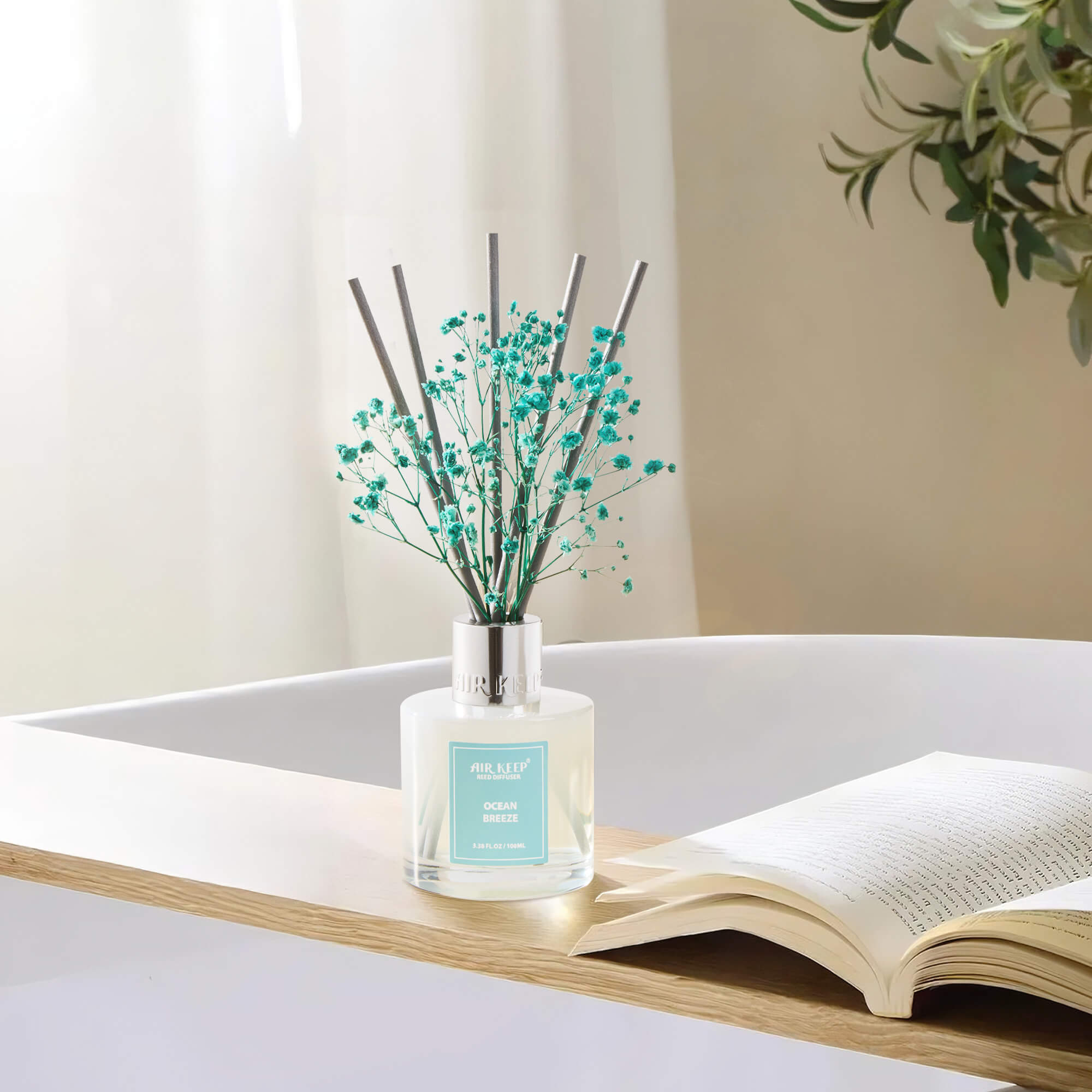 Airkeep Ocean Breeze Reed Diffuser Set