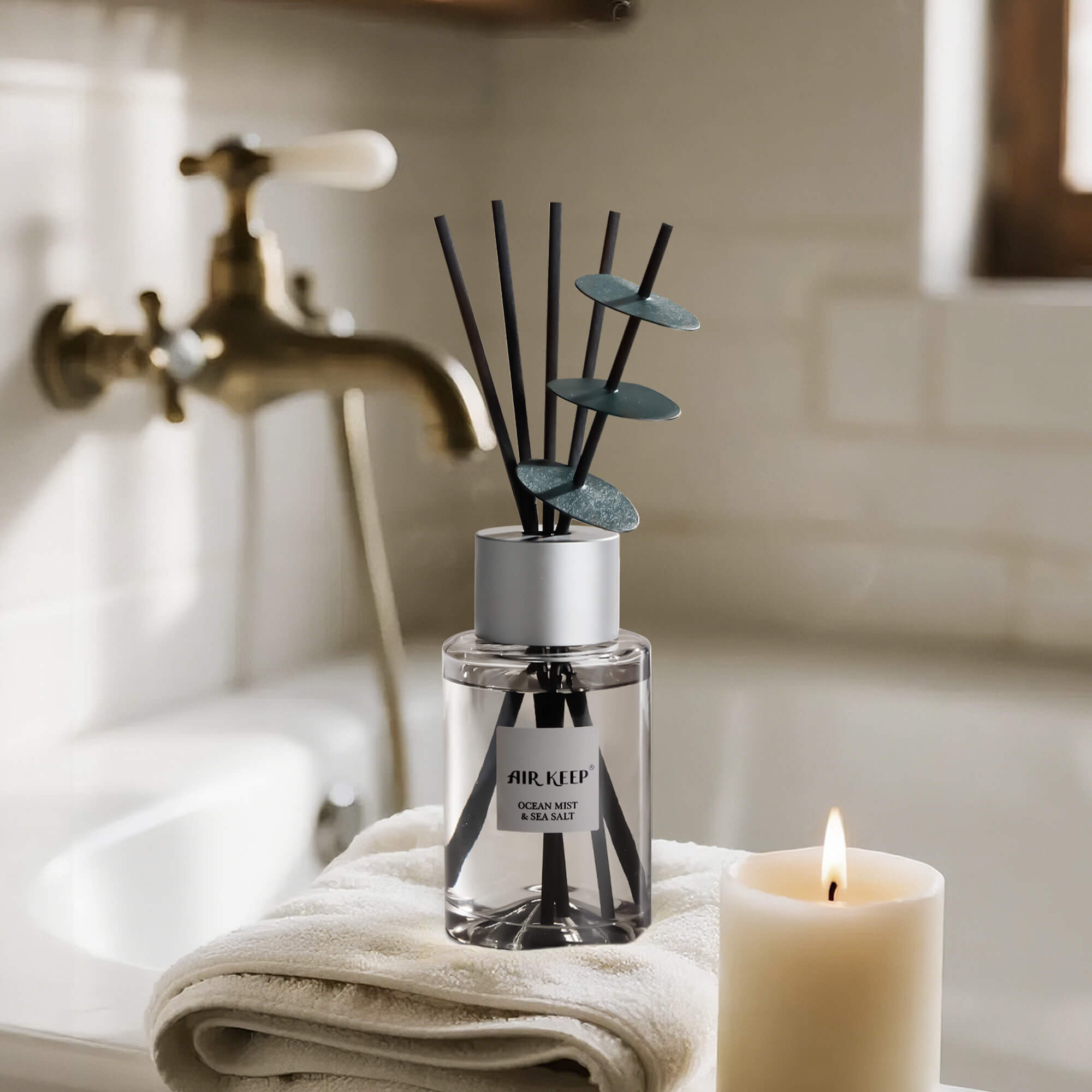 Airkeep Ocean Mist&Sea Salt Grey Reed Diffuser