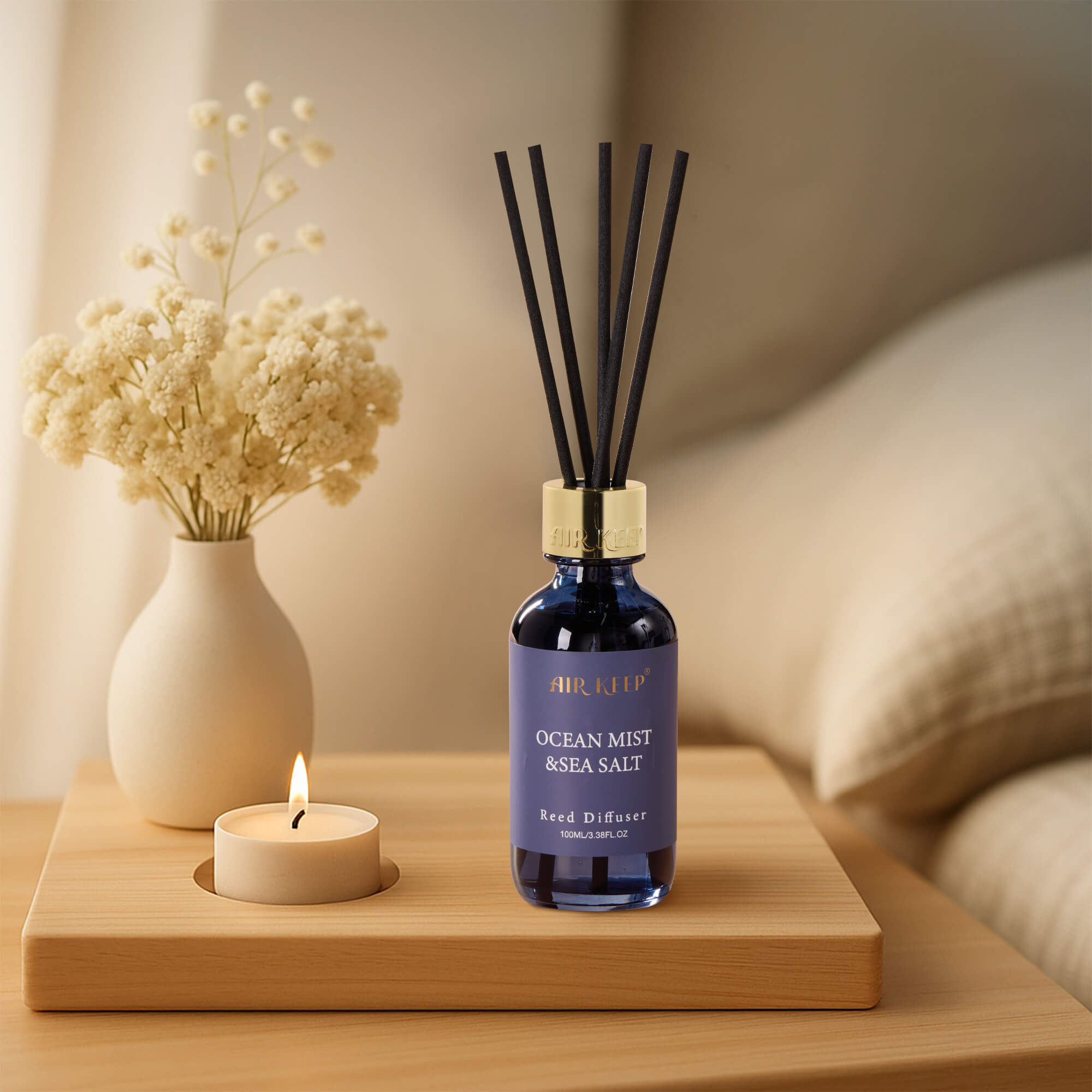 Airkeep Ocean Mist&Sea Salt Reed Diffuser Set