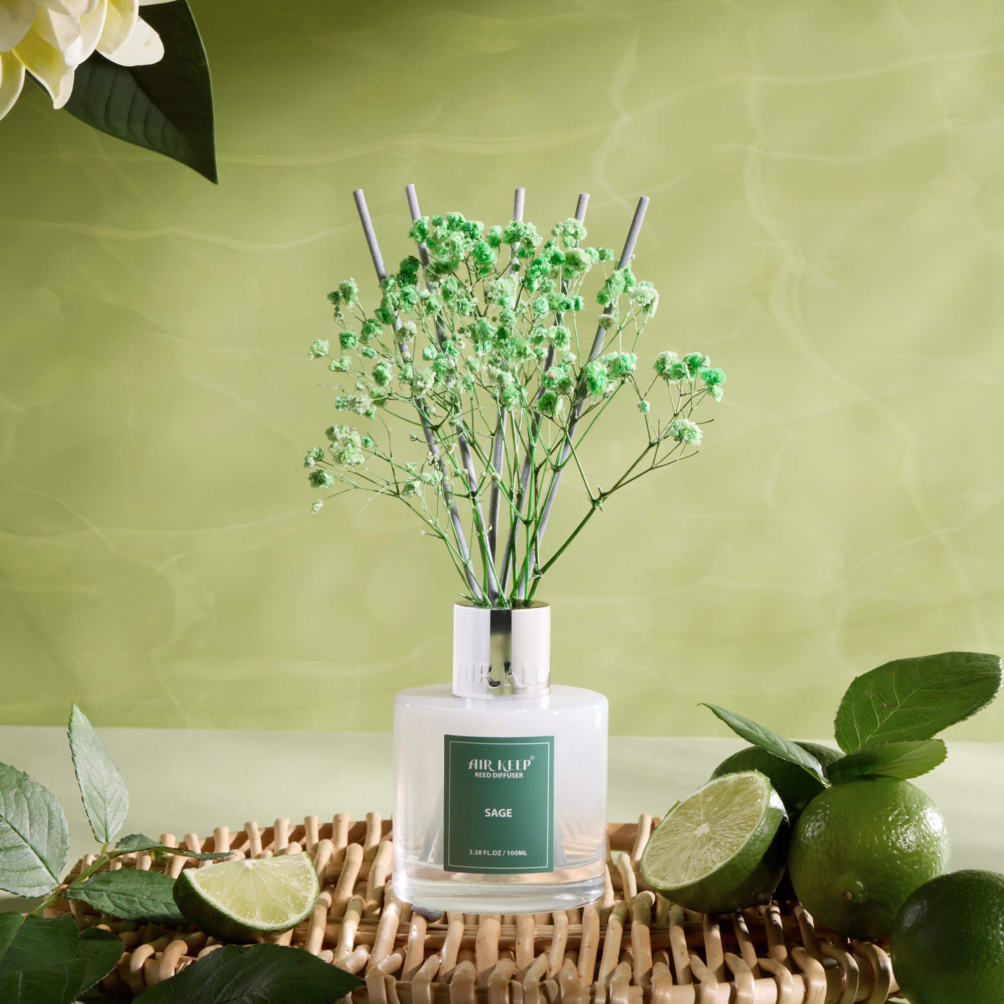 Airkeep Sage Reed Diffuser Set