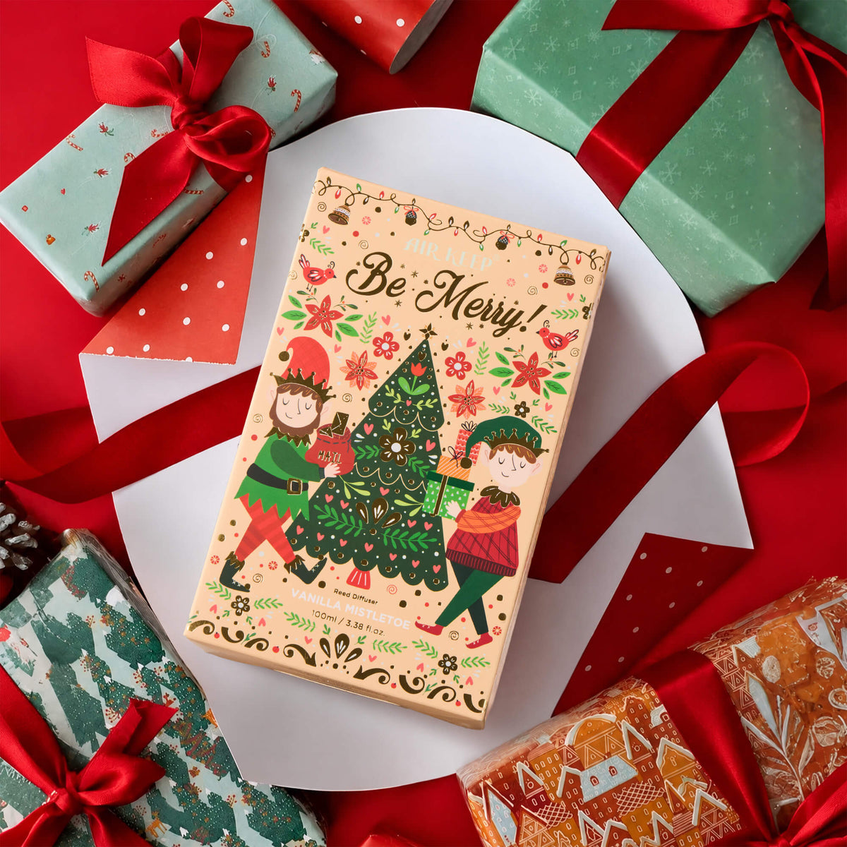 Airkeep Vanilla Mistletoe Christmas Hemisphere 100ml Reed Diffuser