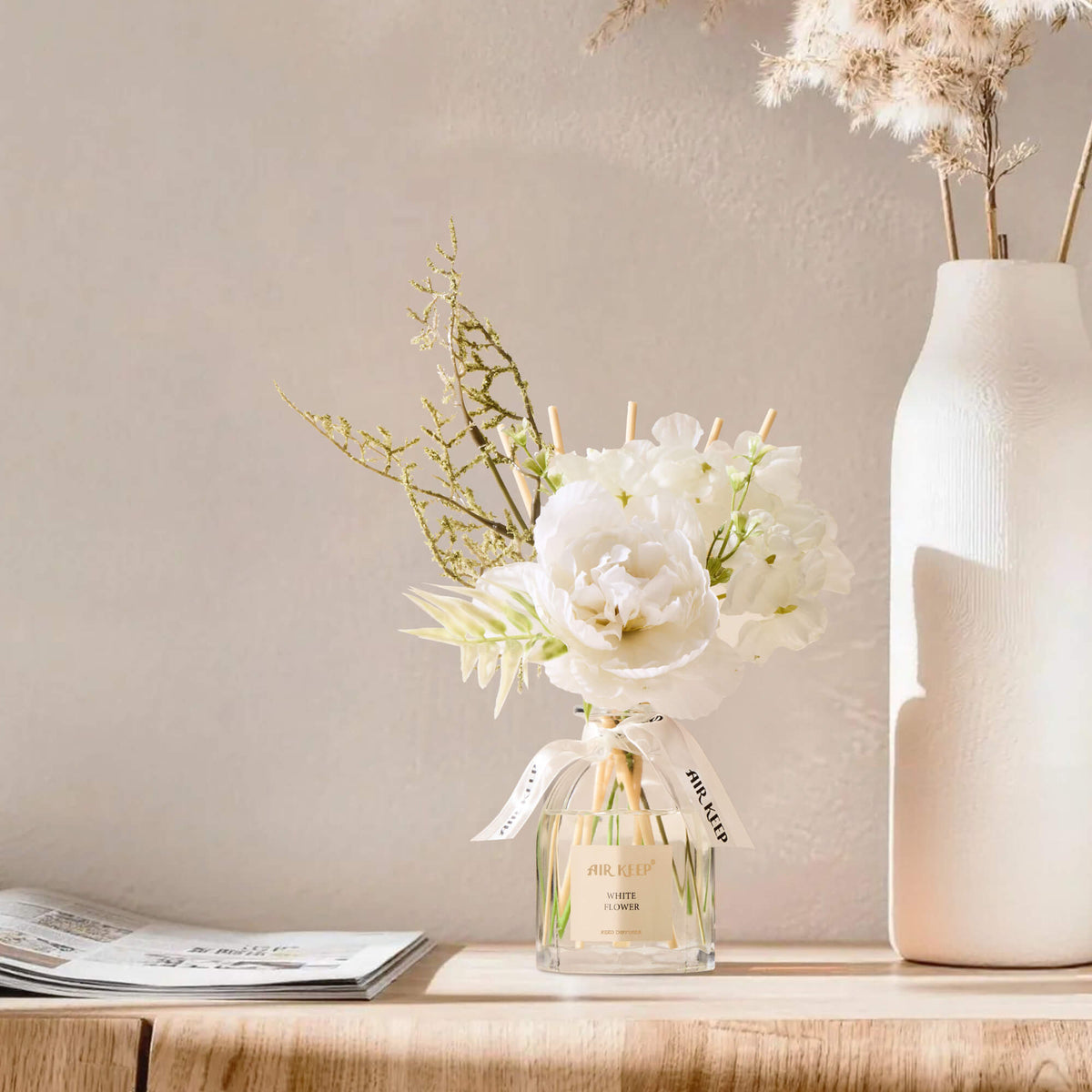 Airkeep White Flower Floral 120ml Reed Diffuser