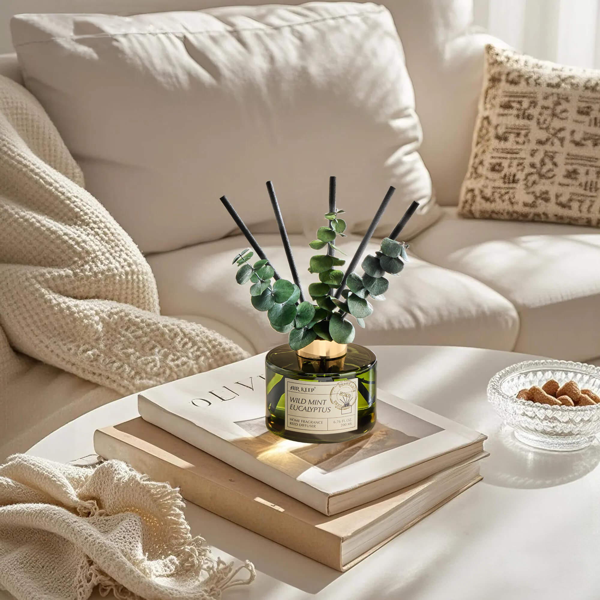 Airkeep Wild Mint & Eucalyptus Reed Diffuser Set