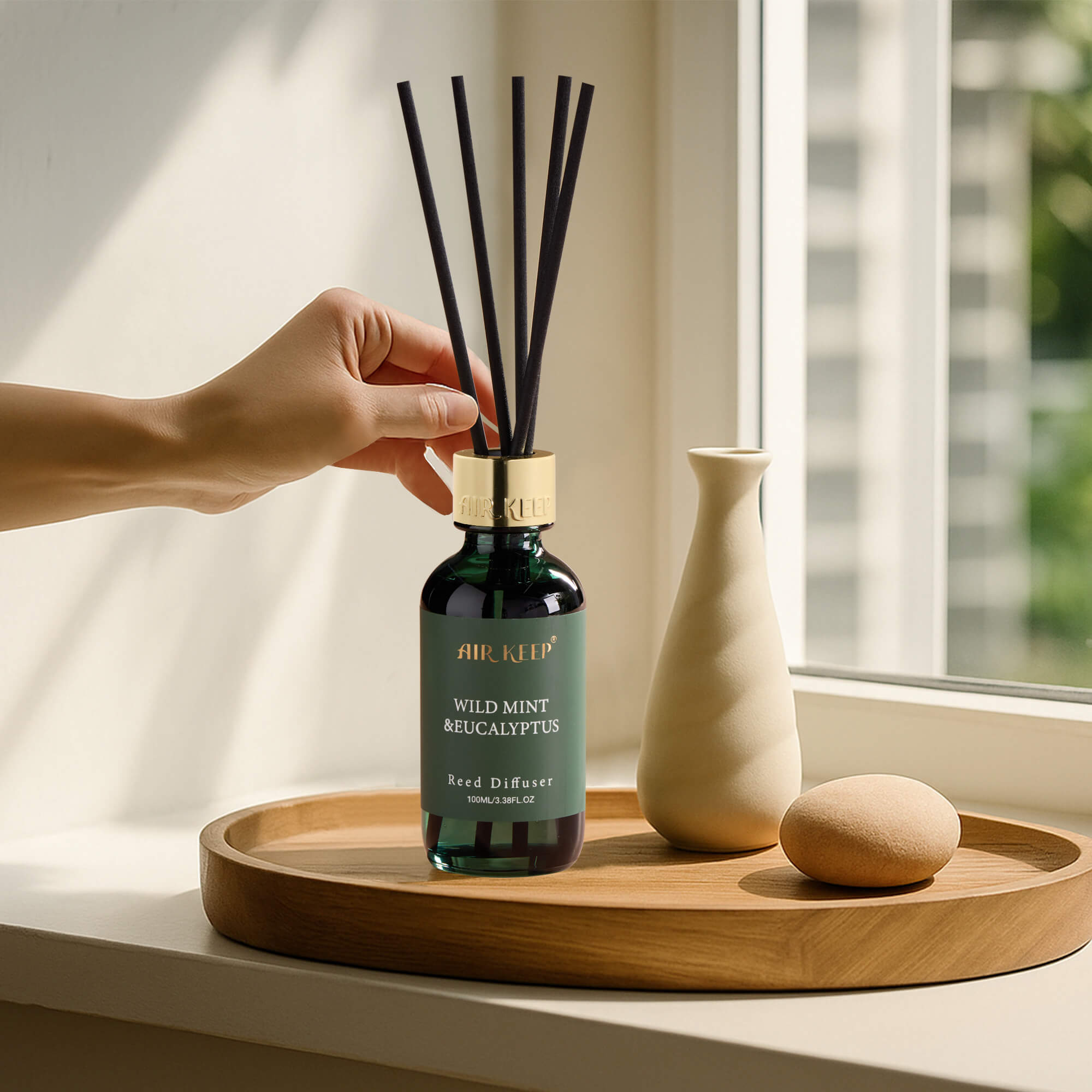 Airkeep Wild Mint&Eucalyptus Reed Diffuser Set