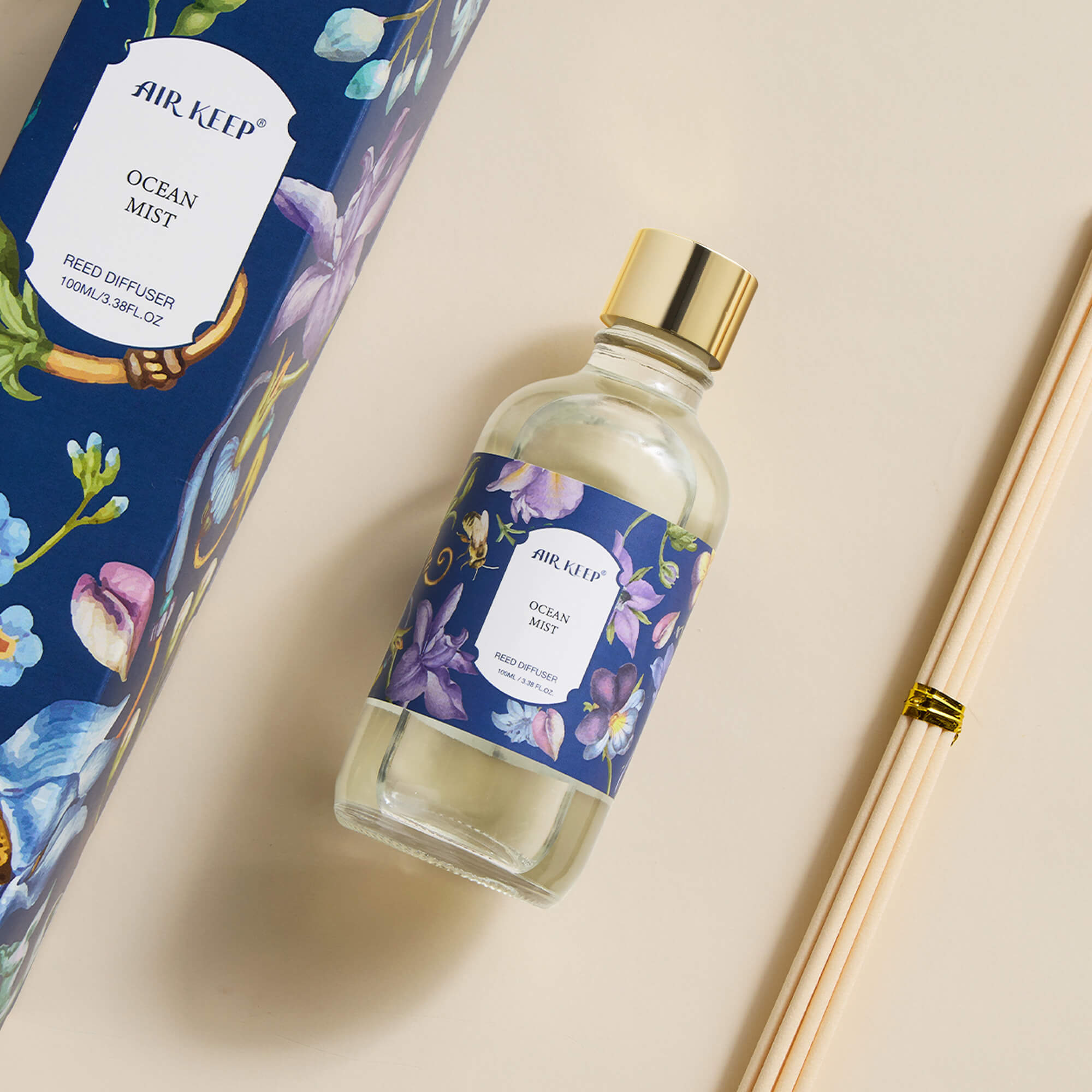 Airkeep Ocean Mist Reed Diffuser Oil Set