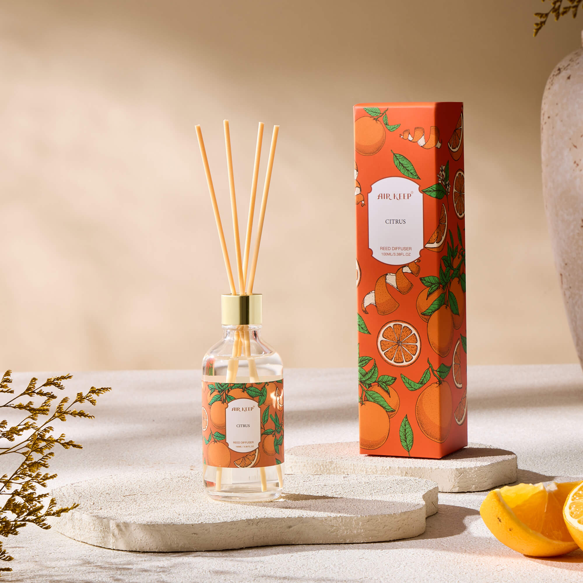 Airkeep Citrus Reed Diffuser Oil Set
