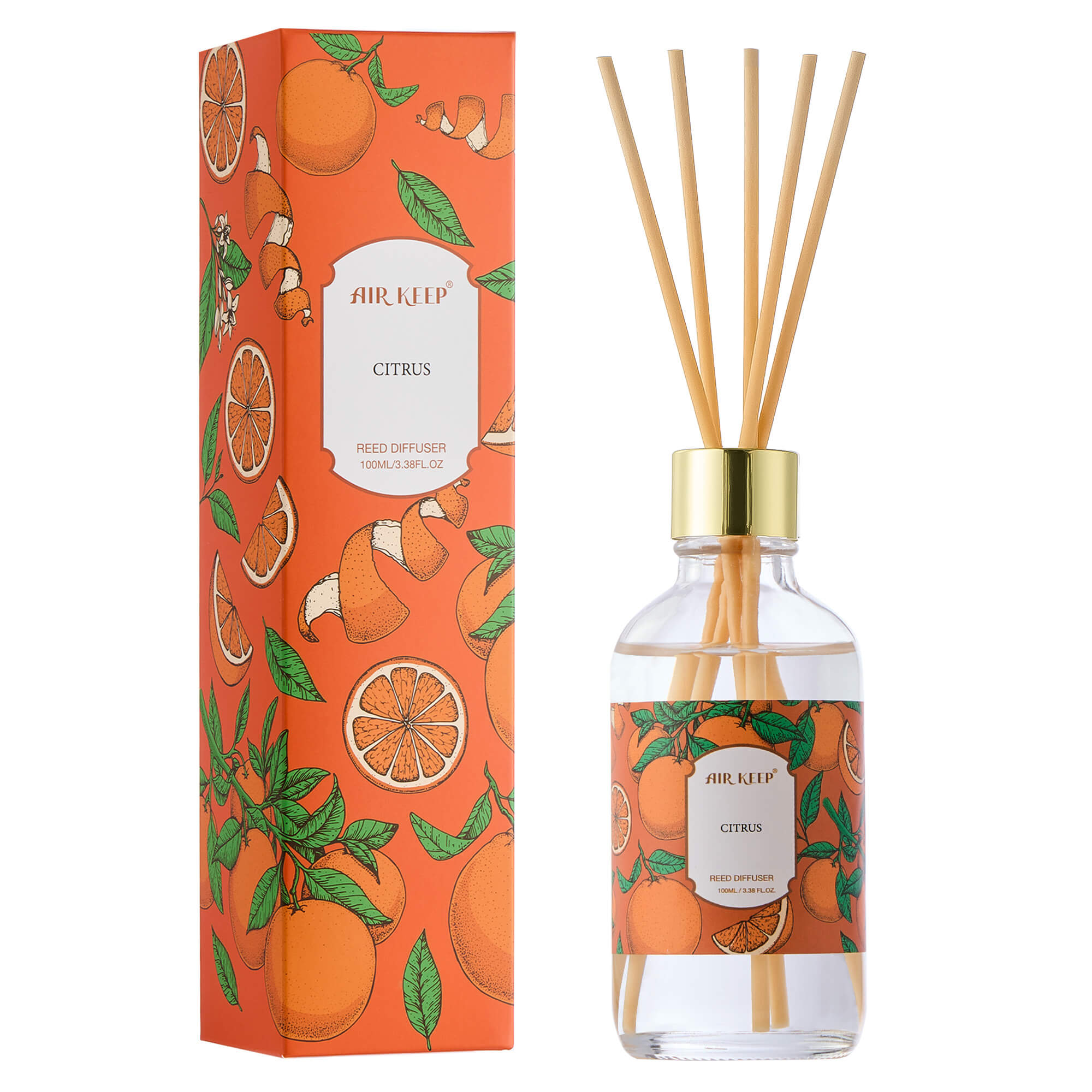 Airkeep Citrus Reed Diffuser Oil Set