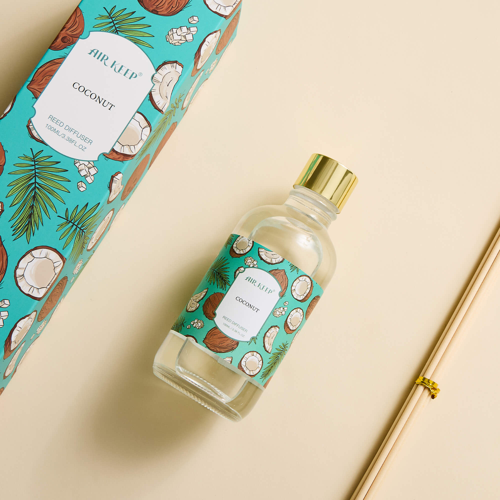 Airkeep Coconut Reed Diffuser Oil Set