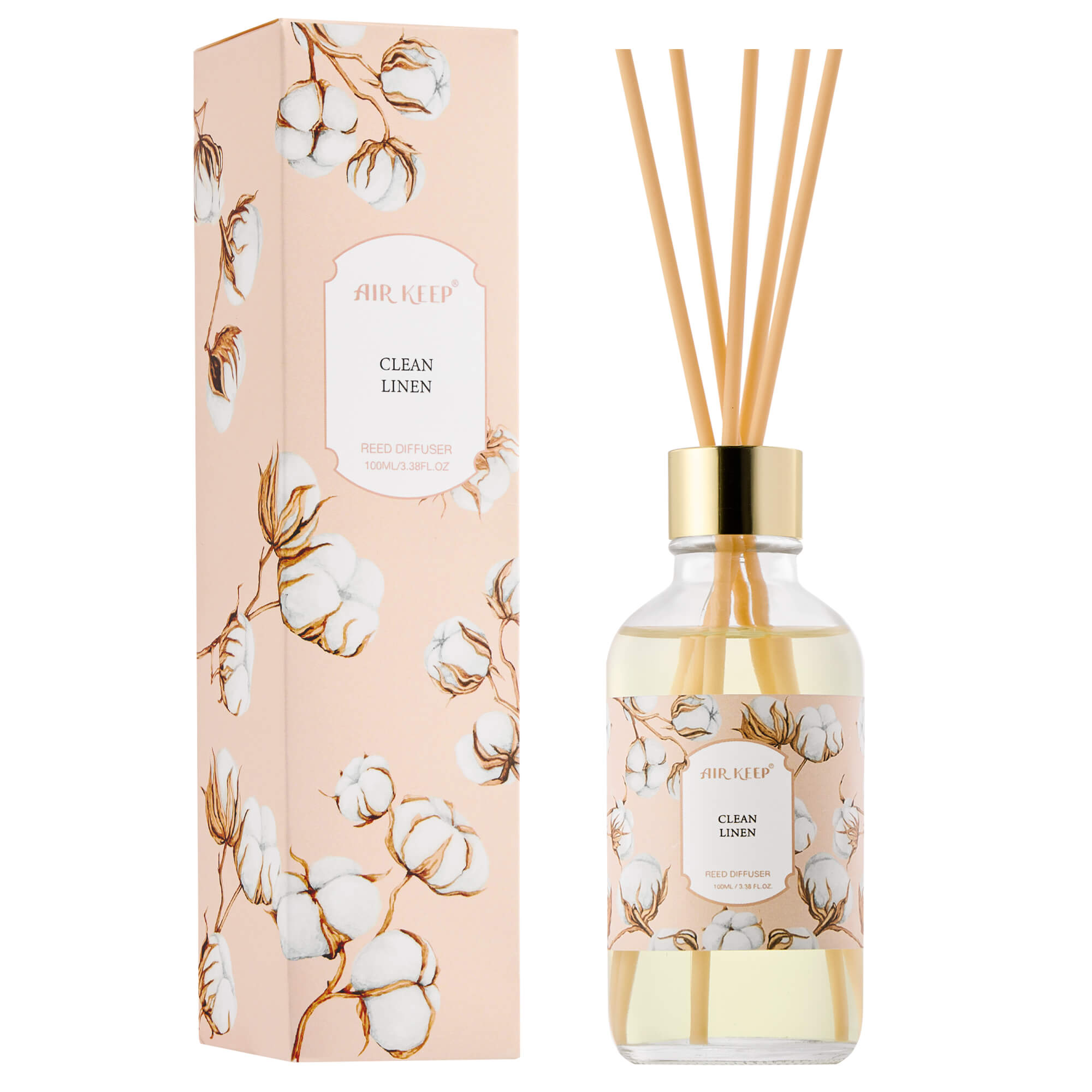 Airkeep Clean linen Reed Diffuser Oil Set