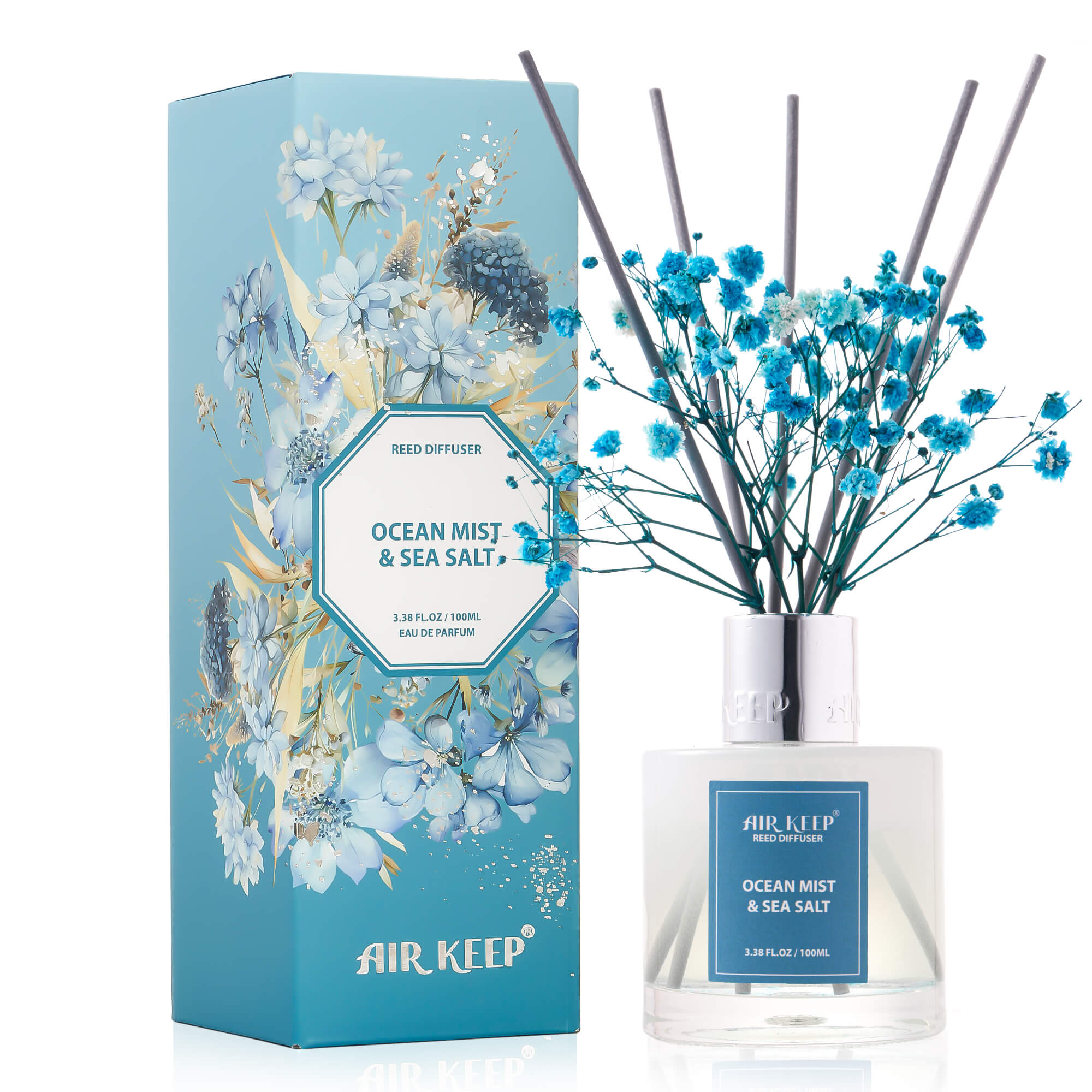 Airkeep Ocean Mist&Sea Salt Reed Diffuser Set