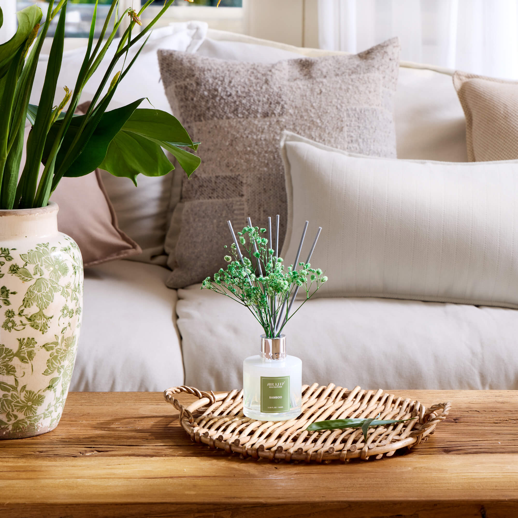 Airkeep Bamboo Reed Diffuser Set