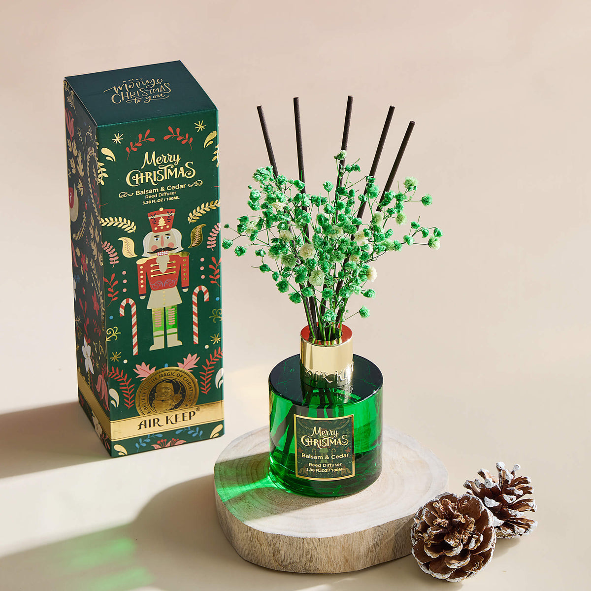Airkeep Balsam&Cedar Christmas Floral  100ml Reed Diffuser