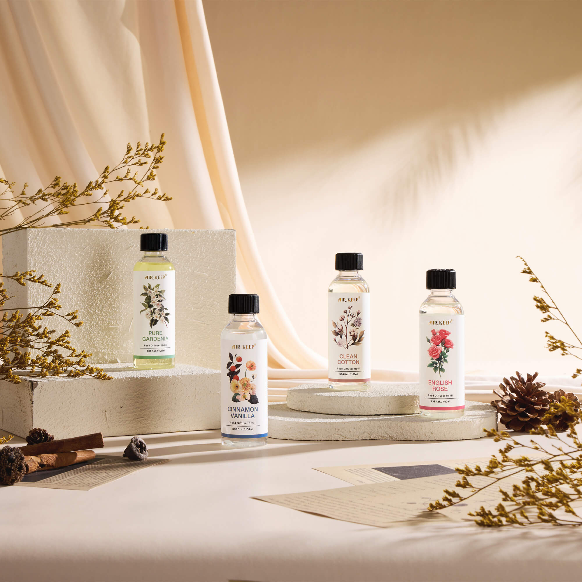 Airkeep Pure Gardenia Reed Diffuser Oil Refill