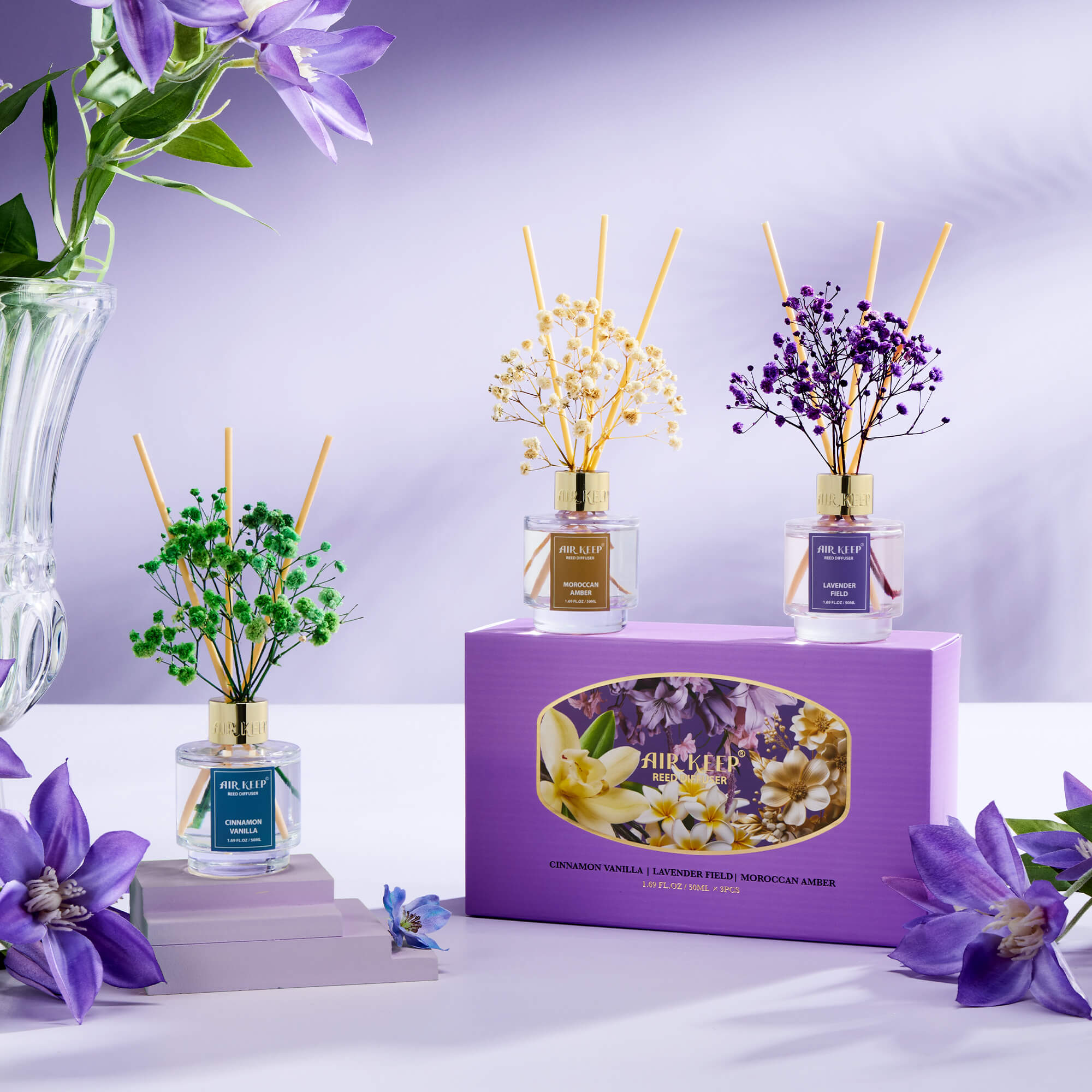 Airkeep Reed Diffuser Set of 3-CLM