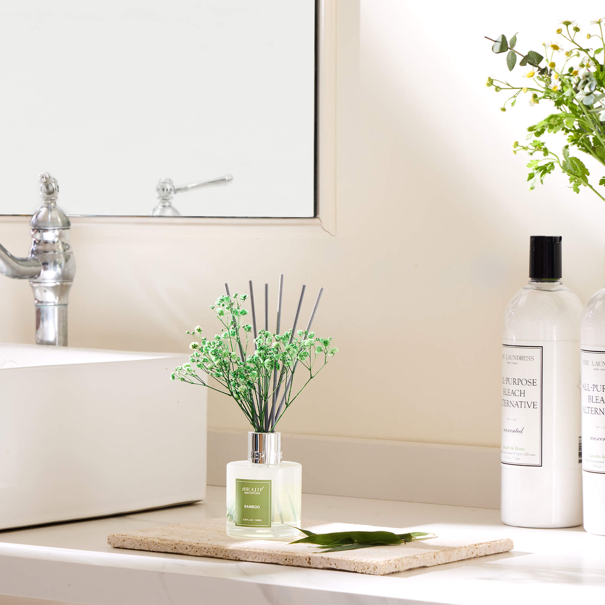 Airkeep Bamboo Reed Diffuser Set