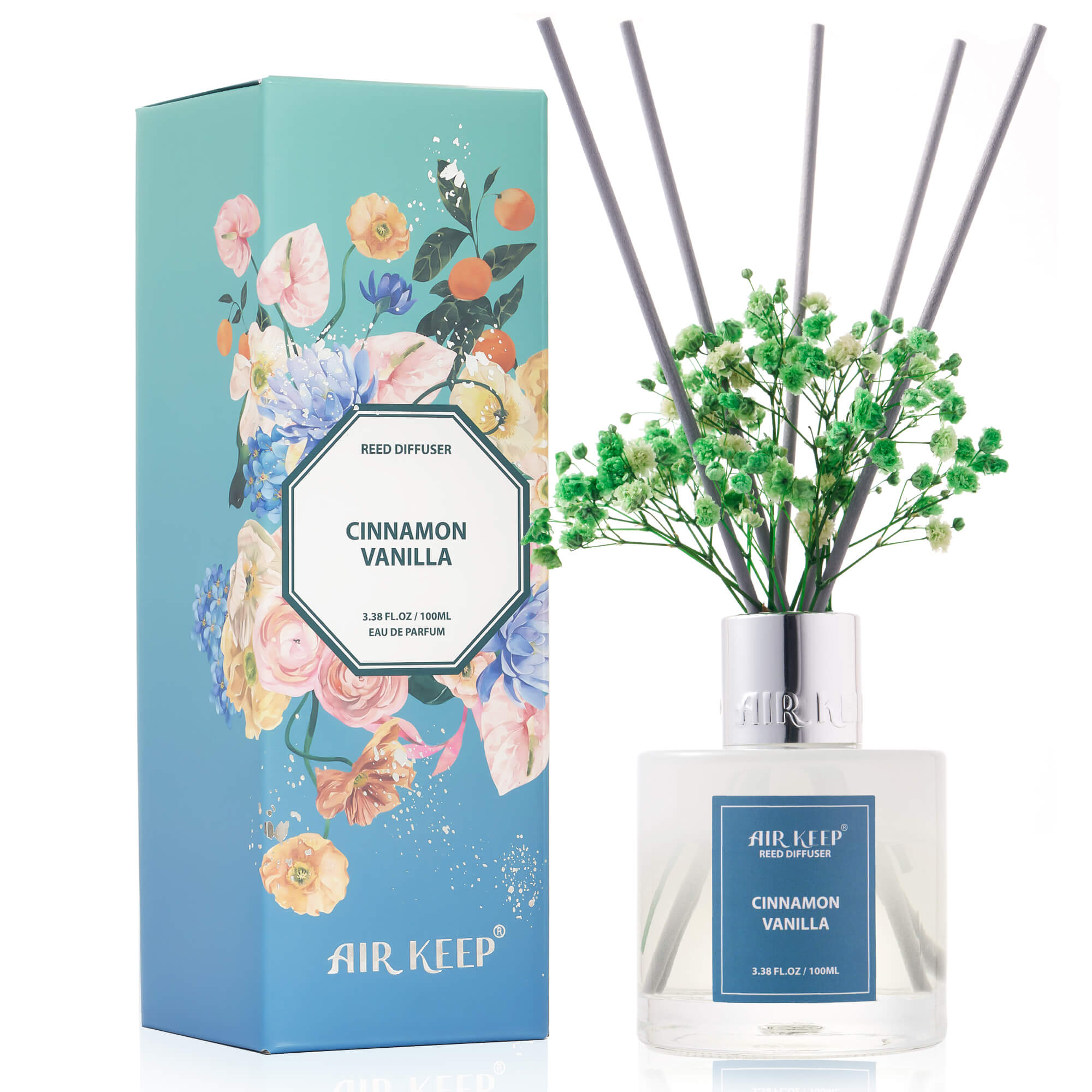 Airkeep Cinnamon Vanilla Reed Diffuser Set
