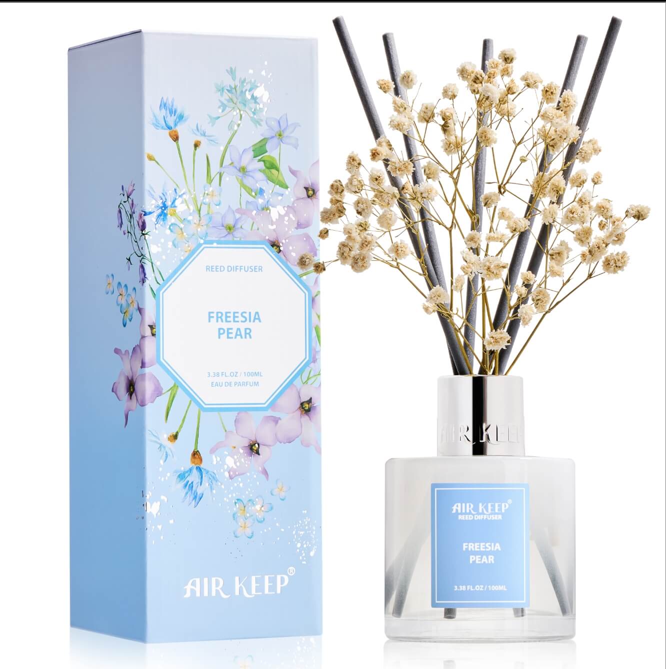 Airkeep Freesia Pear Reed Diffuser Set