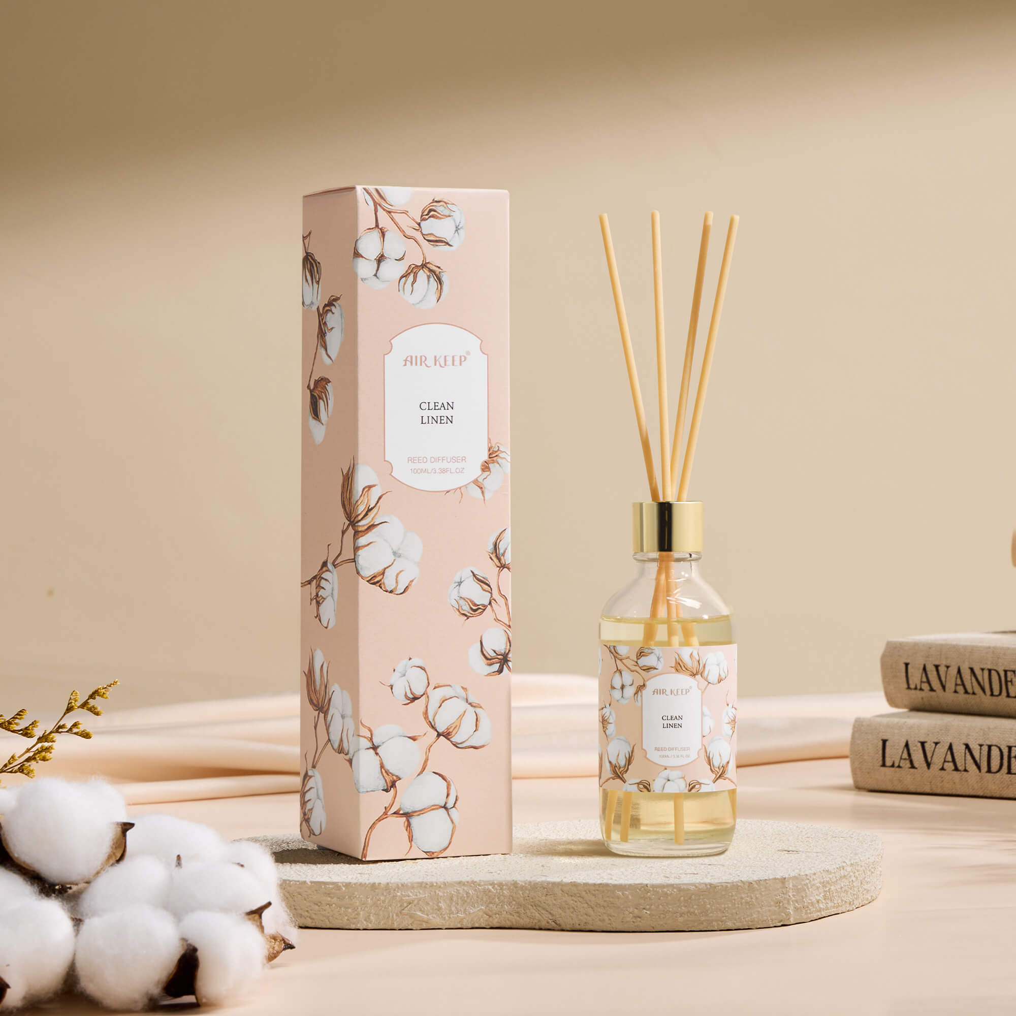 Airkeep Clean linen Reed Diffuser Oil Set