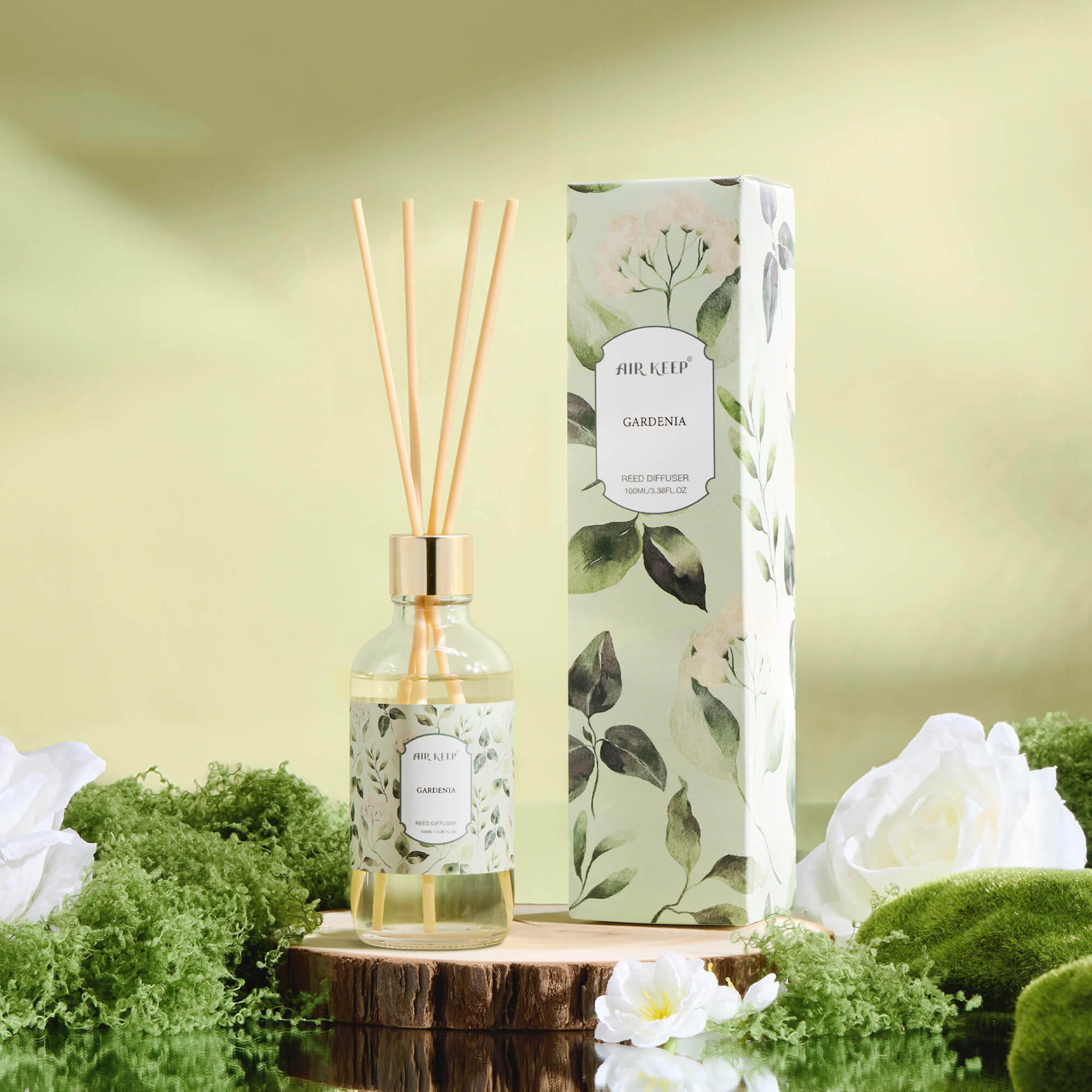 Airkeep Gardenia Reed Diffuser Oil Set
