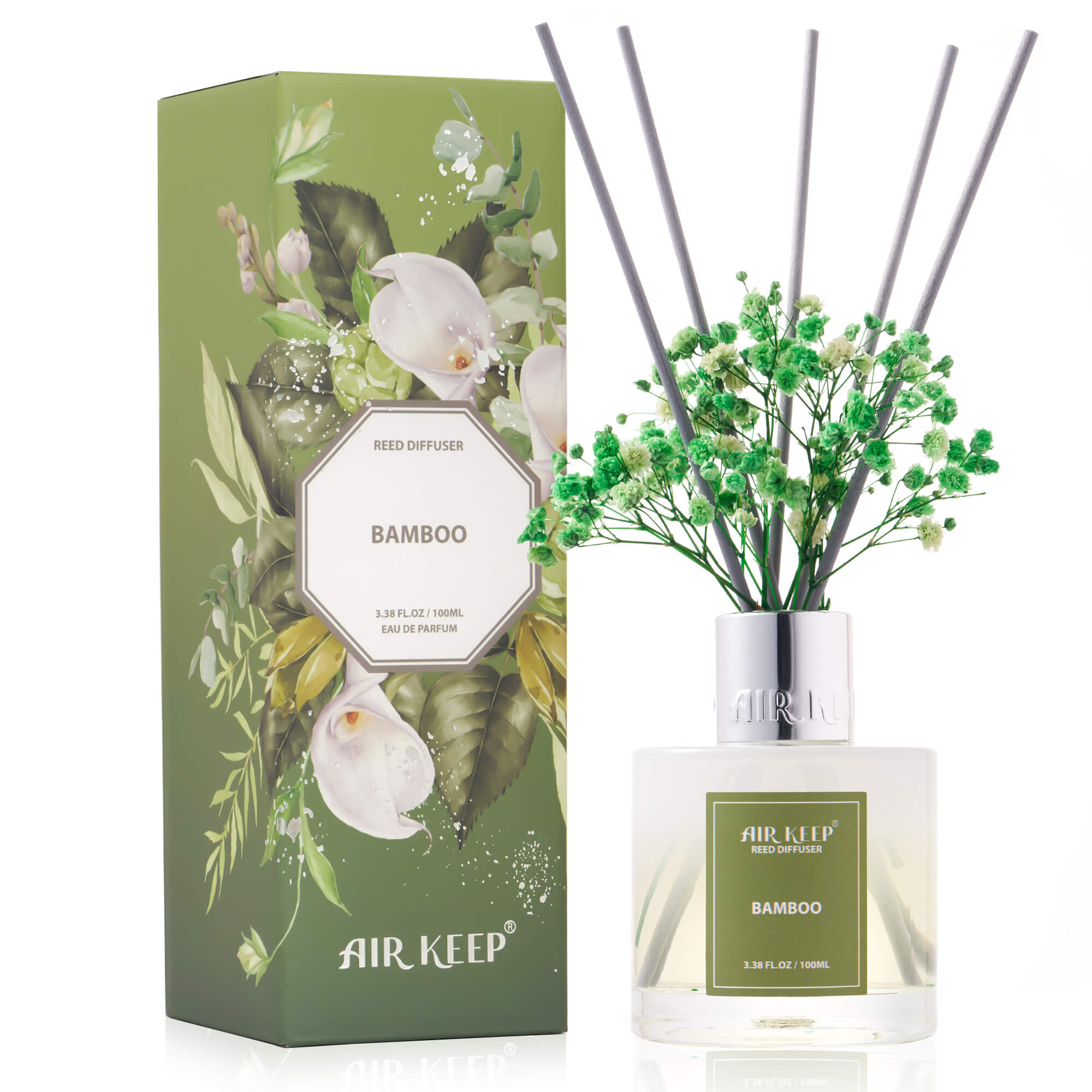 Airkeep Bamboo Reed Diffuser Set